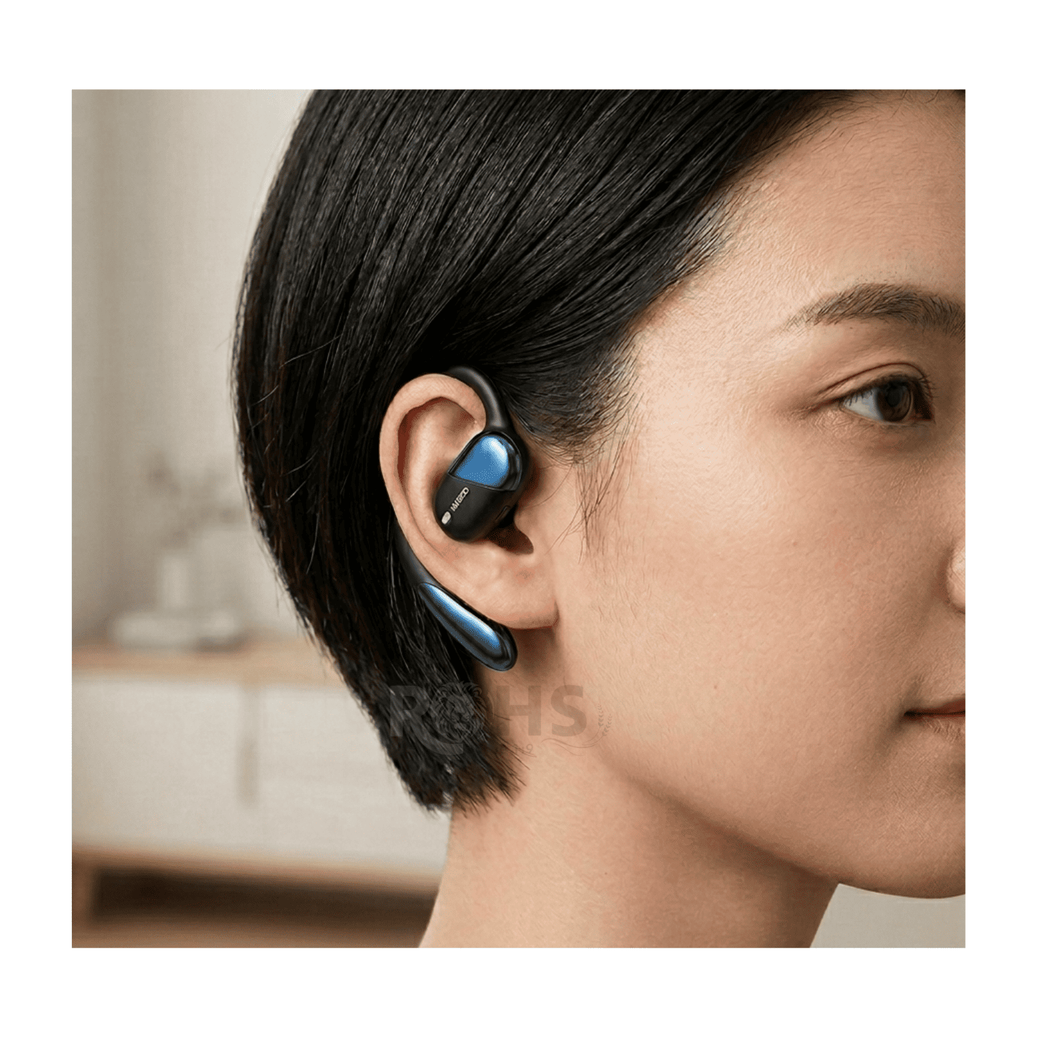 AUDÍFONOS BLUETOOTH INALÁMBRICOS KIMISO KMS-E01 CON ENC Y MICRÓFONO SONIDO ESTÉREO AZUL - 4