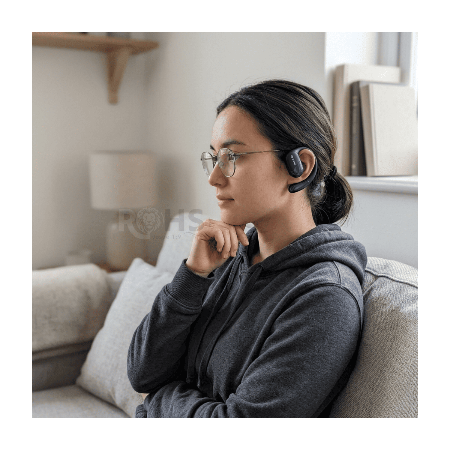 AUDÍFONOS BLUETOOTH INALÁMBRICOS KIMISO KMS-E01 CON ENC Y MICRÓFONO SONIDO ESTÉREO AZUL - 7