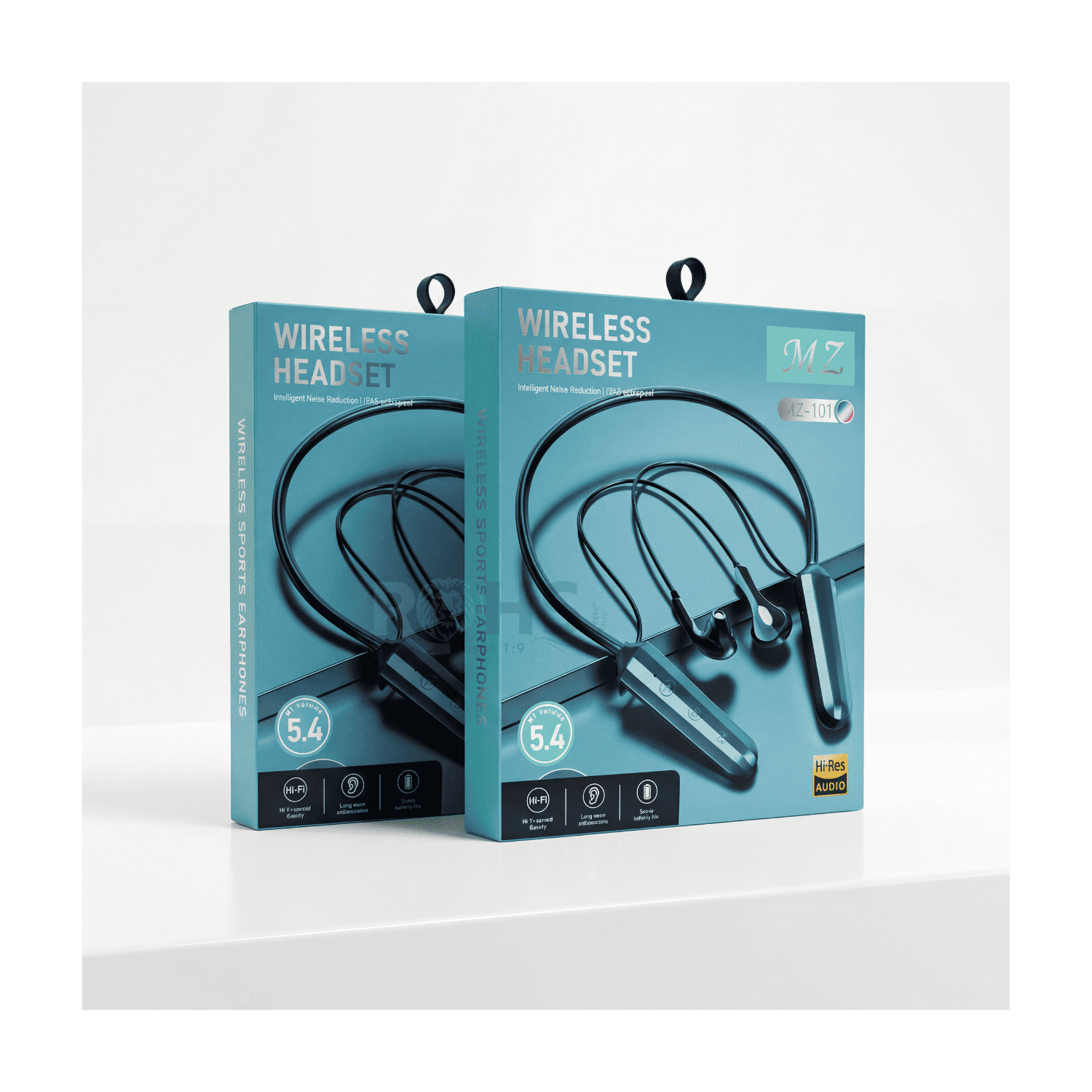 PACK 2 AUDÍFONOS BLUETOOTH INALÁMBRICOS DEPORTIVOS MZ-101 CON REDUCCIÓN DE RUIDO NEGRO - 7
