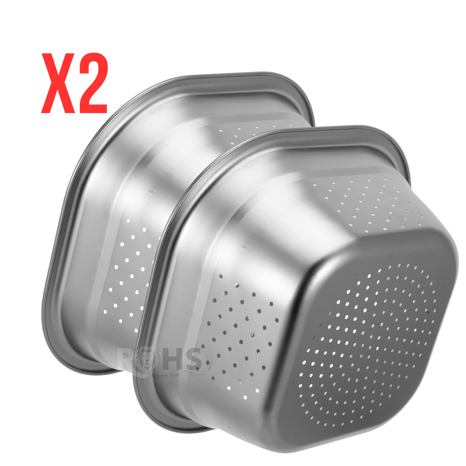 ESCURRIDOR DE ACERO INOXIDABLE 24 CM PACK DE 2 PARA COCINA - 2