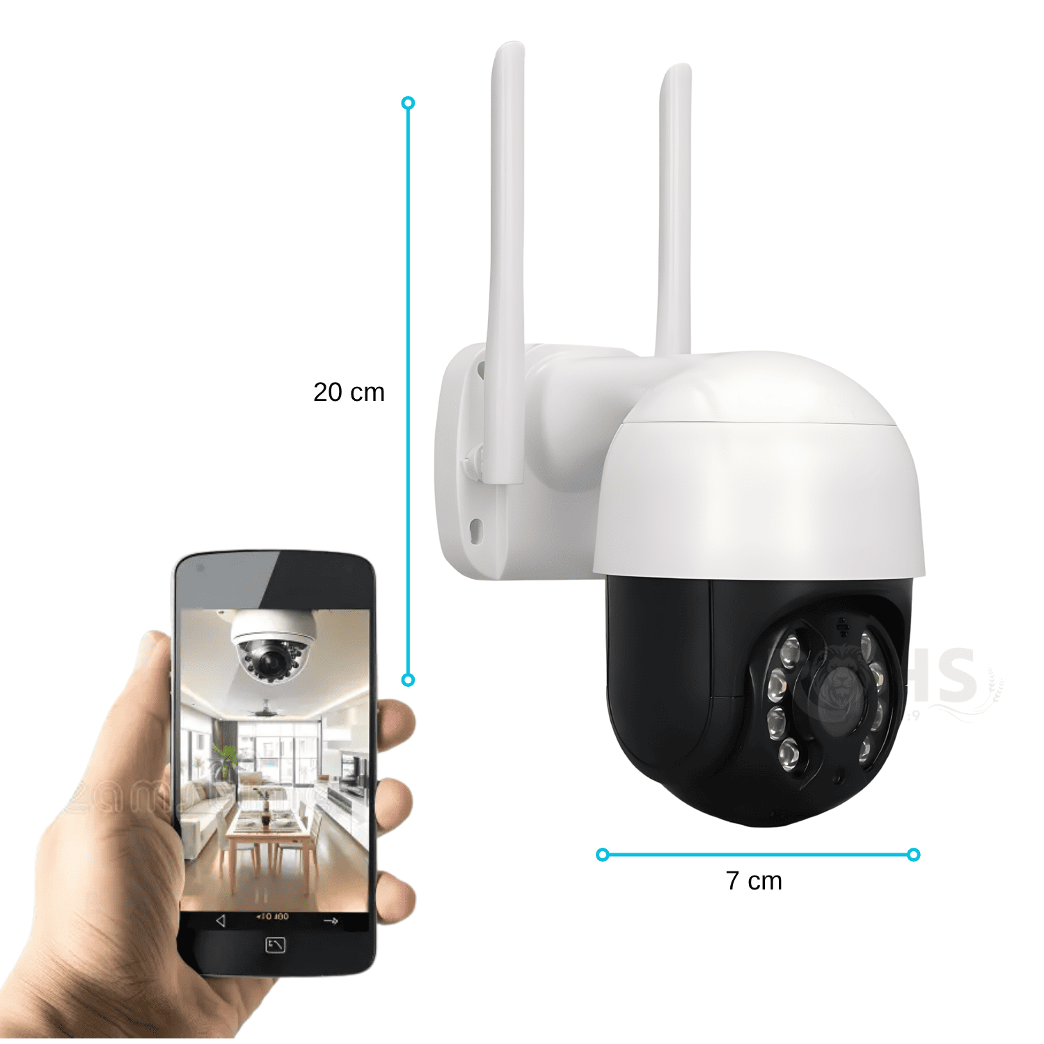 PACK 2 CÁMARAS DE SEGURIDAD WIFI EXTERIOR 360° 1080P CON VISIÓN NOCTURNA AUDIO BIDIRECCIONAL Y DETECCIÓN DE MOVIMIENTO - 2