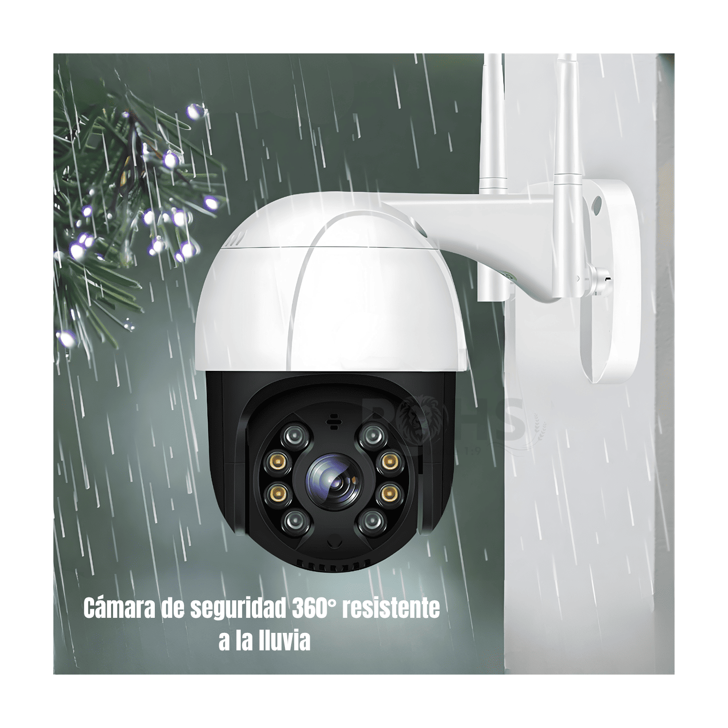 PACK 2 CÁMARAS DE SEGURIDAD WIFI EXTERIOR 360° 1080P CON VISIÓN NOCTURNA AUDIO BIDIRECCIONAL Y DETECCIÓN DE MOVIMIENTO - 3