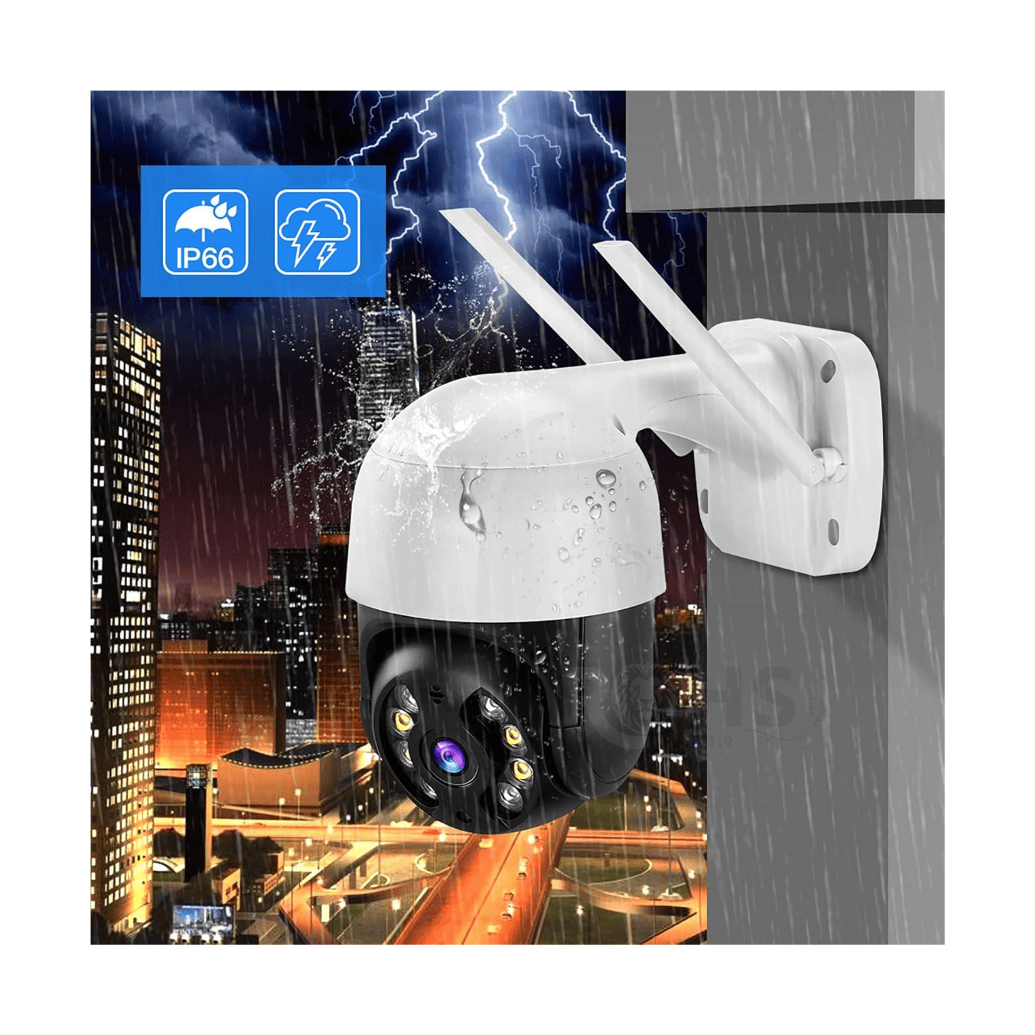 PACK 2 CÁMARAS DE SEGURIDAD WIFI EXTERIOR 360° 1080P CON VISIÓN NOCTURNA AUDIO BIDIRECCIONAL Y DETECCIÓN DE MOVIMIENTO - 6