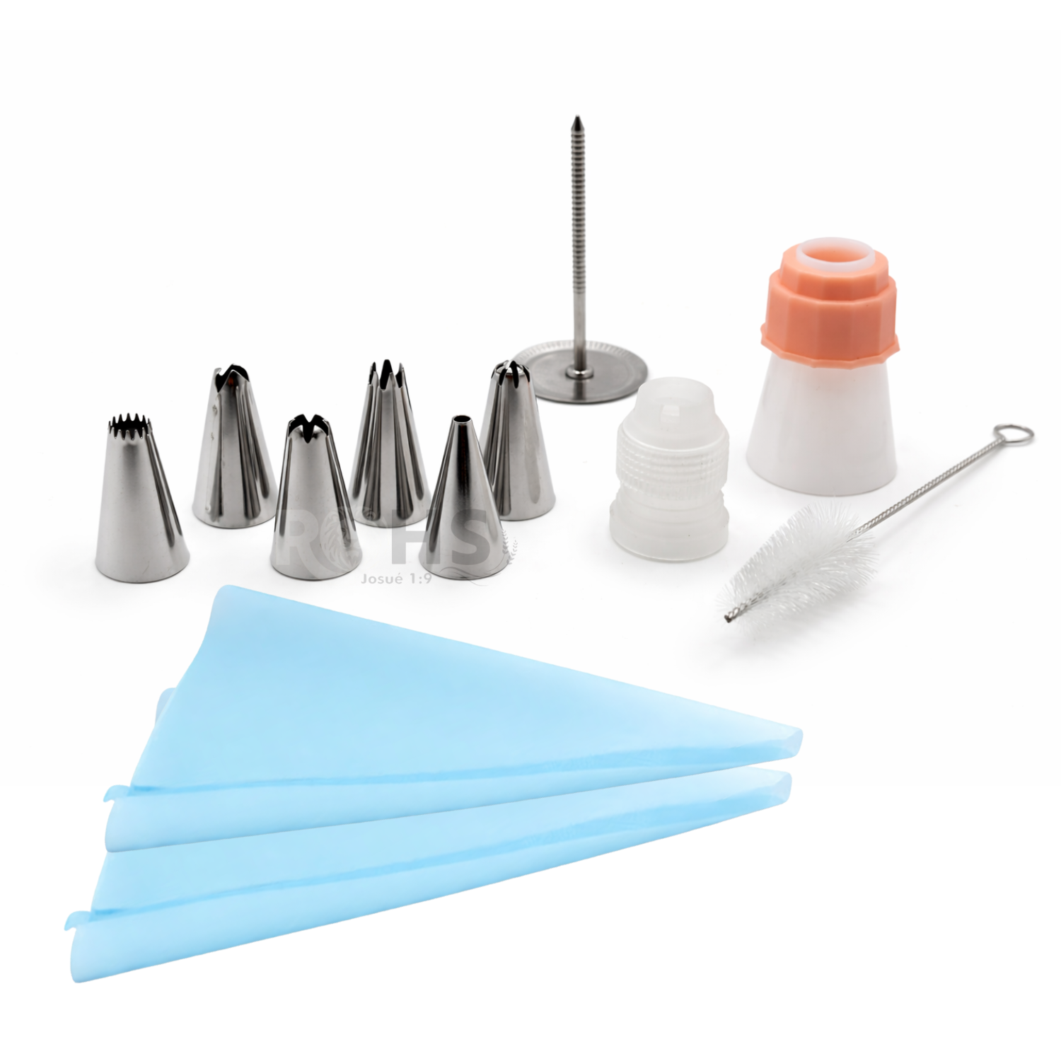 KIT PASTELERO PARA DECORAR CON BOQUILLAS MANGA REPOSTERA Y ACCESORIOS - 1