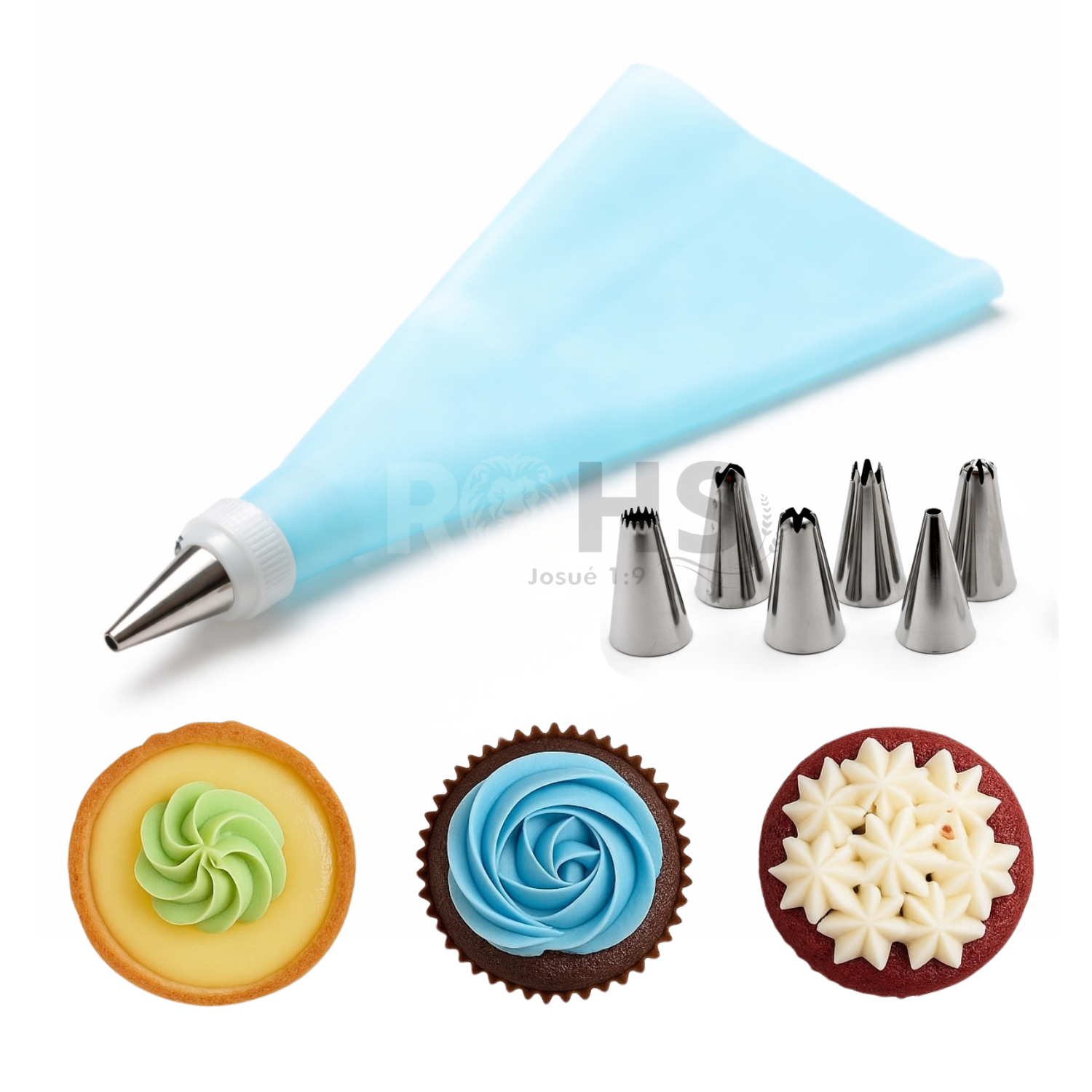 KIT DE REPOSTERÍA PARA DECORACIÓN CON MANGA PASTELERA Y BOQUILLAS - 4