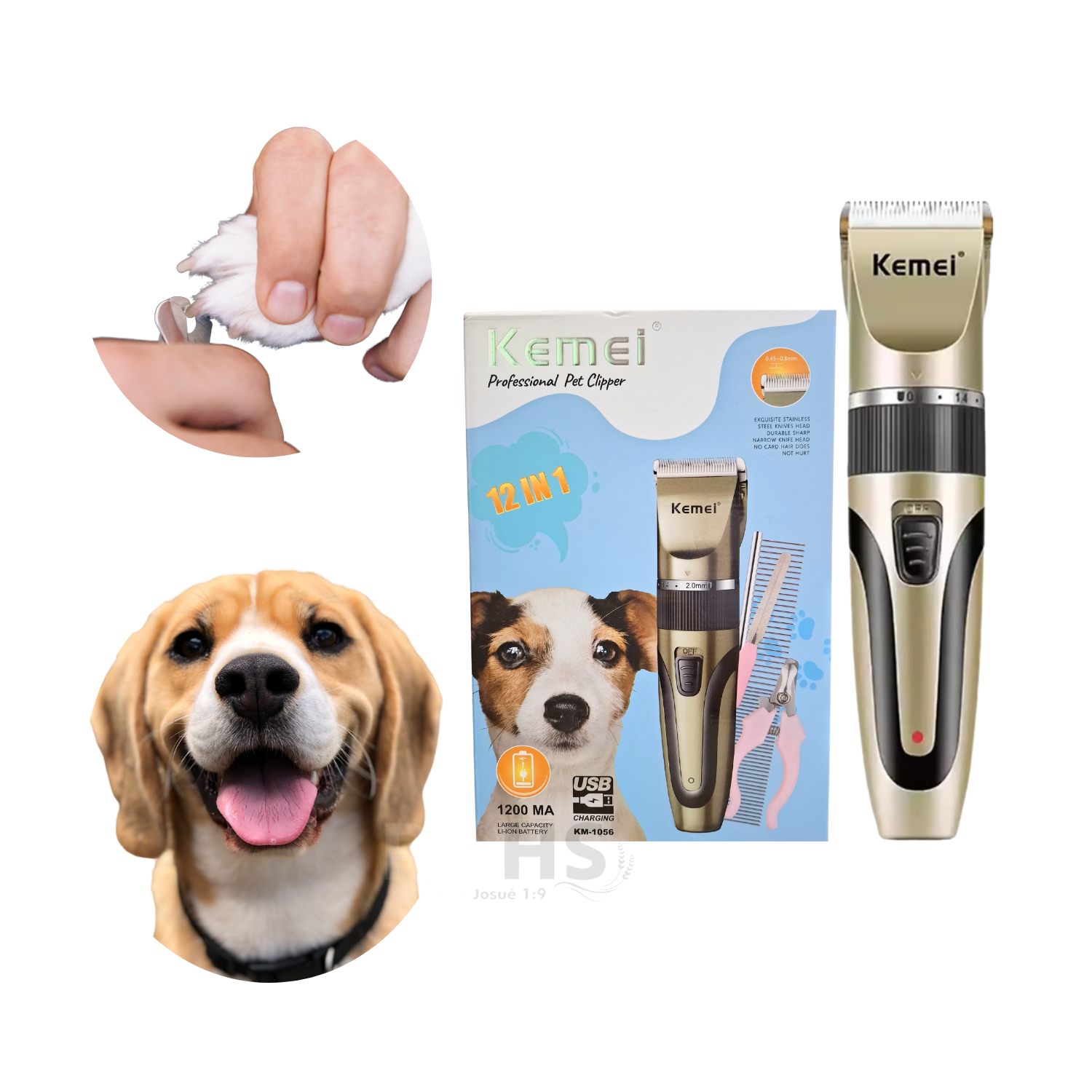CORTAPELOS PROFESIONAL PARA MASCOTAS - KEMEI - 3