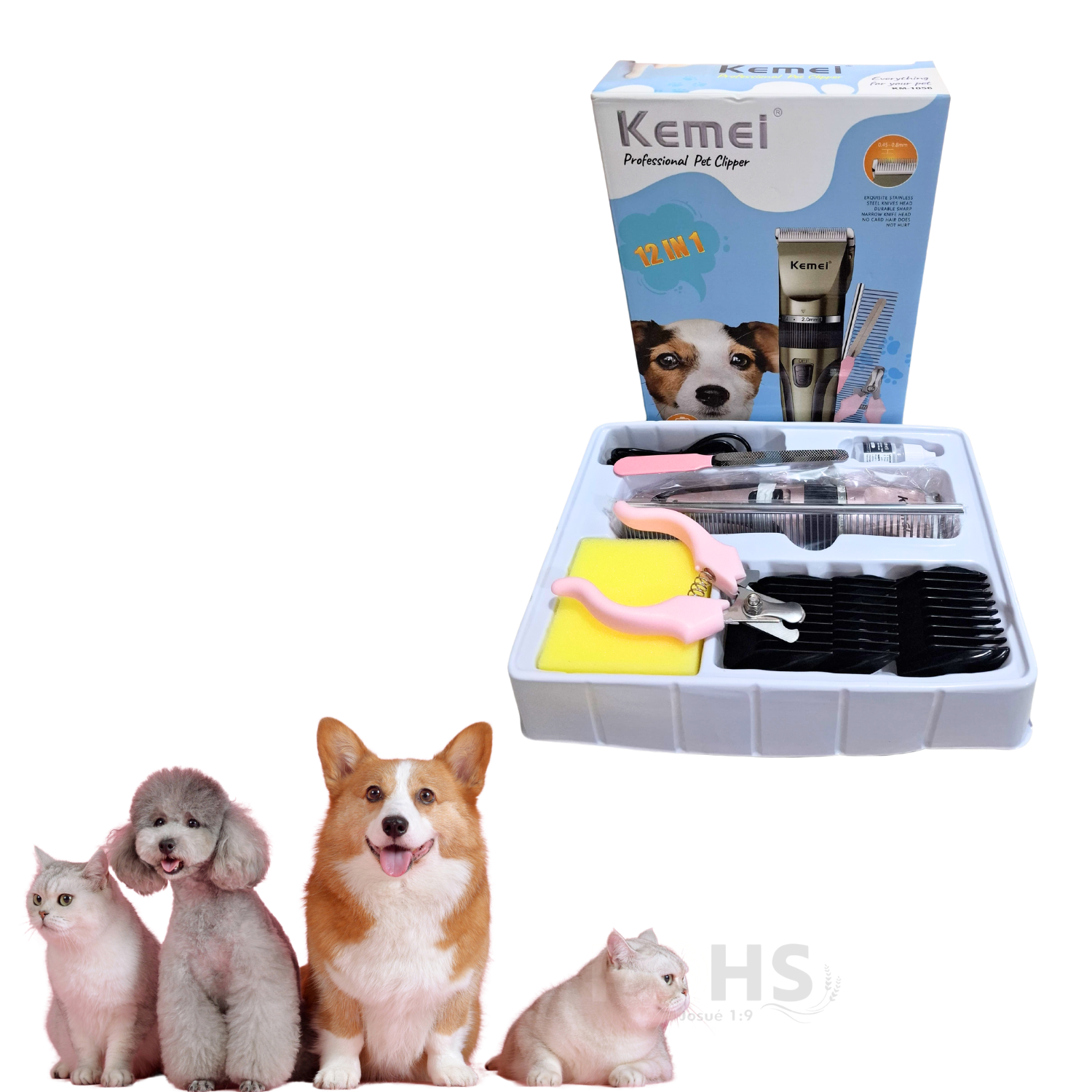 CORTAPELOS PROFESIONAL PARA MASCOTAS - KEMEI - 7