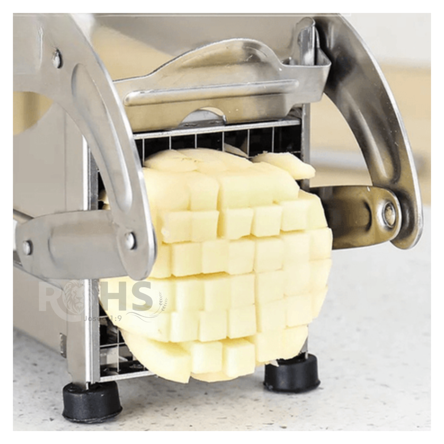 CORTADOR MANUAL DE PAPAS FRITAS DE ACERO INOXIDABLE CON CUCHILLAS INTERCAMBIABLES - 2