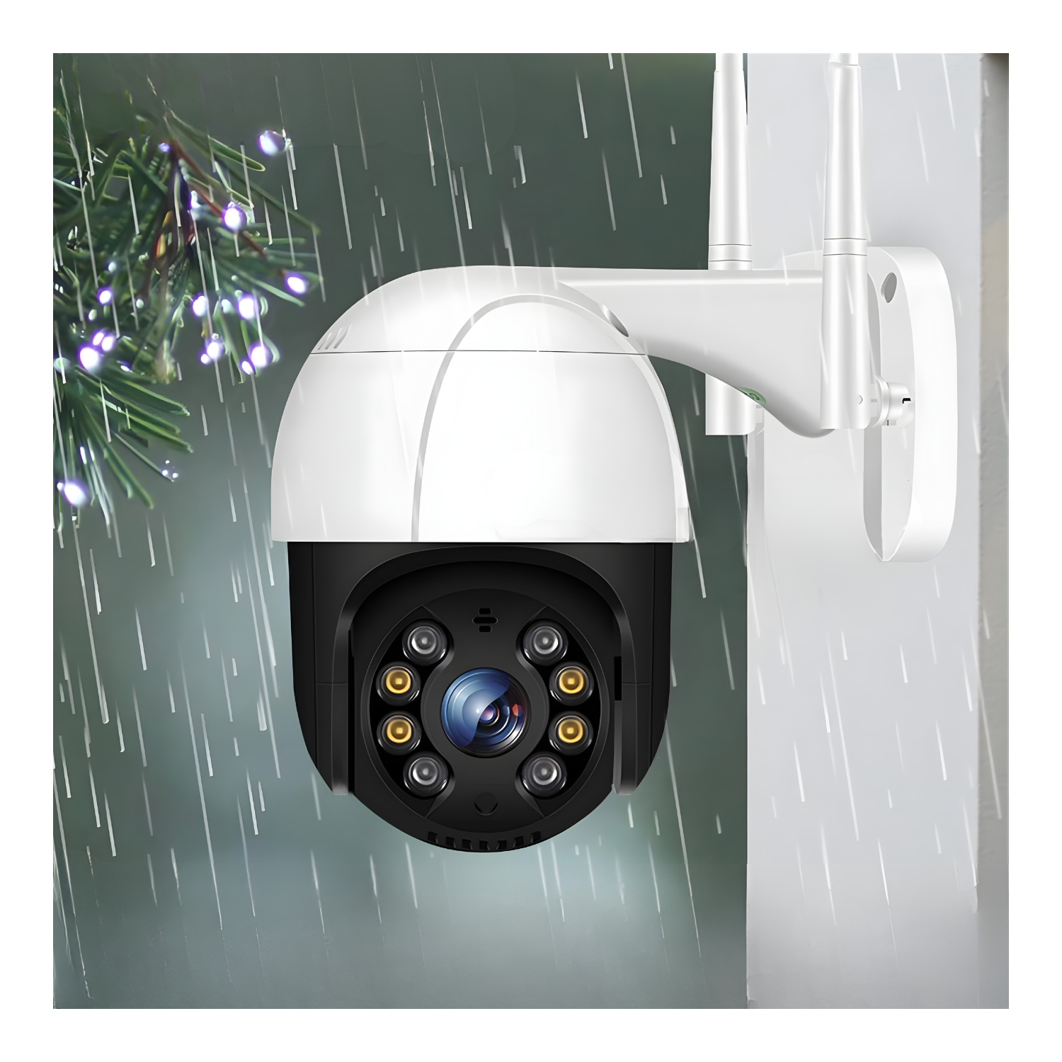 CÁMARA DE SEGURIDAD WIFI PARA EXTERIOR 360° 1080P CON VISIÓN NOCTURNA Y AUDIO BIDIRECCIONAL - 1