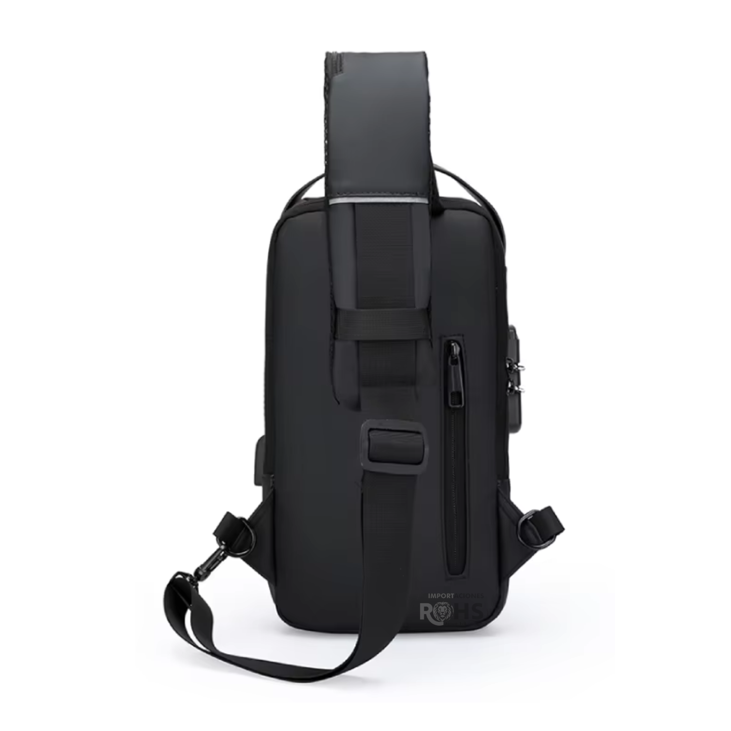 MOCHILA PECHERA ANTIRROBO IMPERMEABLE CON PUERTO USB PARA USO DIARIO - 9