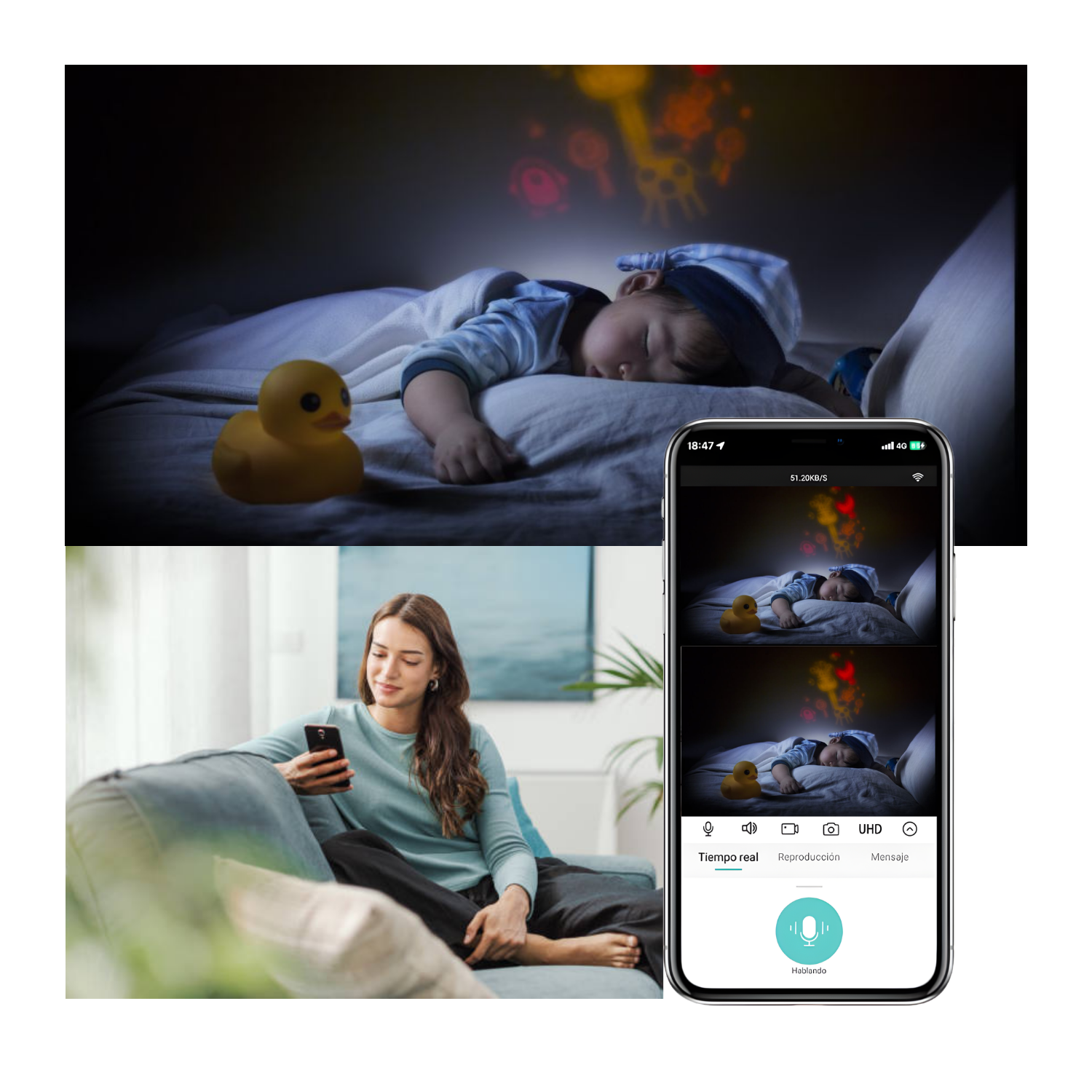 CÁMARA DE SEGURIDAD WIFI CON DOBLE LENTE, ROTACIÓN 360° Y MONITOREO REMOTO - 5