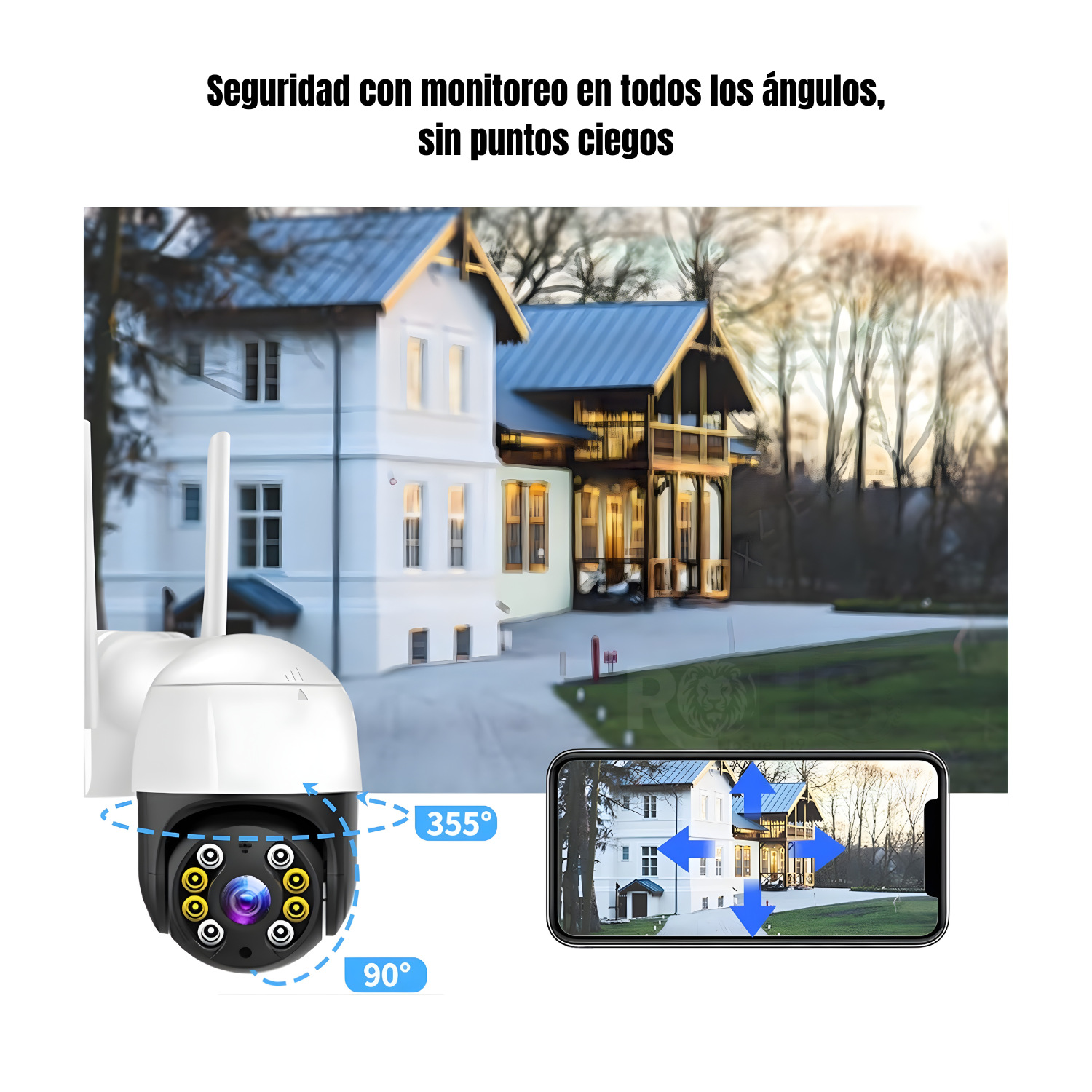 PACK 2 CÁMARAS DE SEGURIDAD WIFI EXTERIOR 360° 1080P CON VISIÓN NOCTURNA AUDIO BIDIRECCIONAL Y DETECCIÓN DE MOVIMIENTO - 3