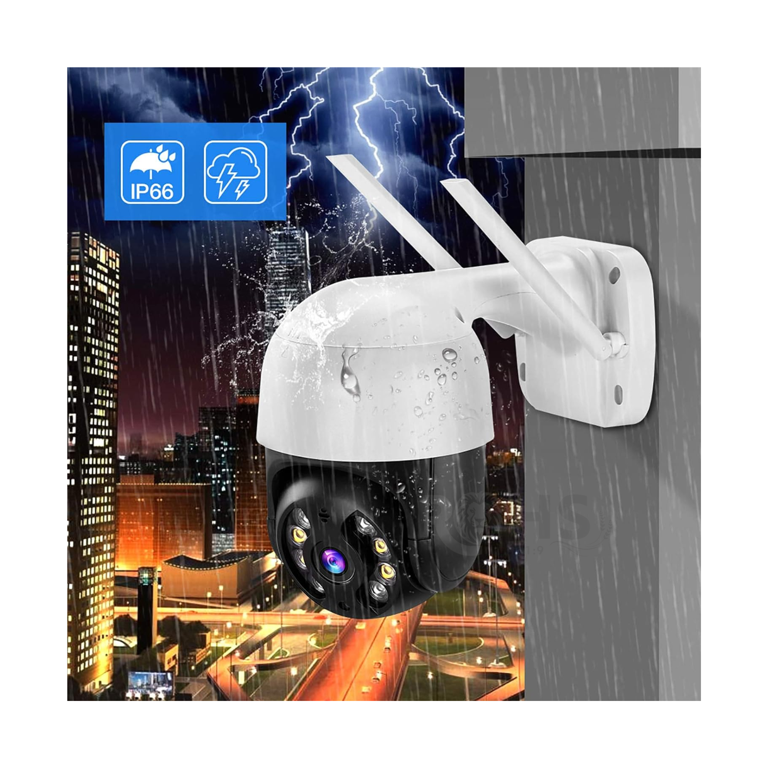 PACK 2 CÁMARAS DE SEGURIDAD WIFI EXTERIOR 360° 1080P CON VISIÓN NOCTURNA AUDIO BIDIRECCIONAL Y DETECCIÓN DE MOVIMIENTO - 5
