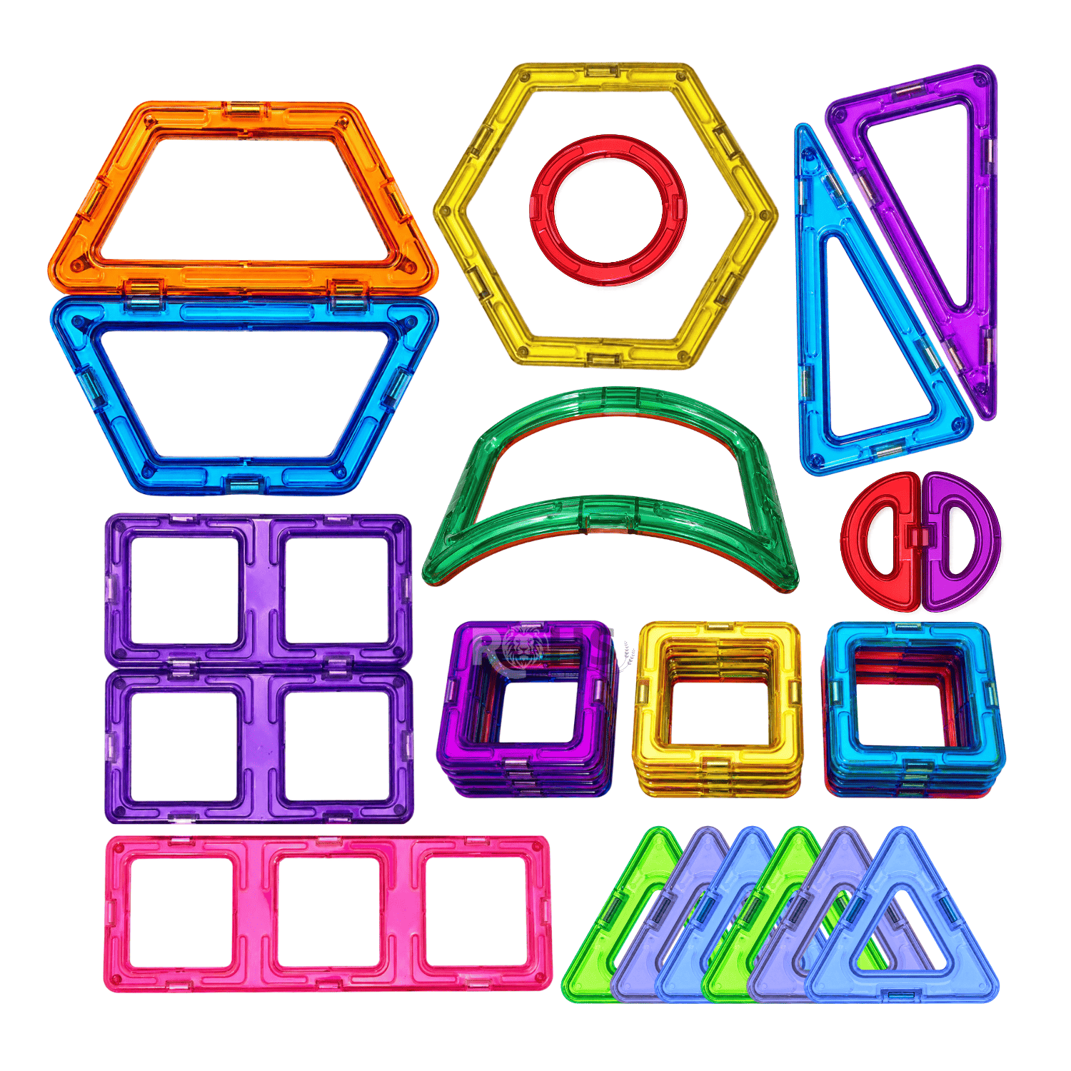 BLOQUES MAGNÉTICOS 58 PIEZAS JUEGO DE CONSTRUCCIÓN EDUCATIVO CON RUEDAS + TABLET LCD REGALO - 4