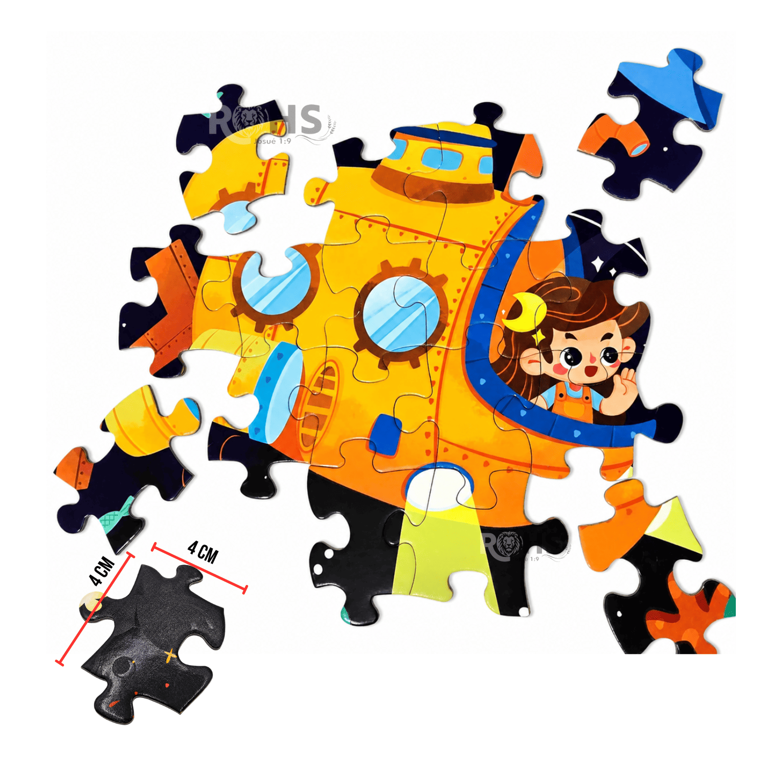 ROMPECABEZAS LUMINOSO MORADO INFANTIL 96 PIEZAS BRILLA EN LA OSCURIDAD PUZZLE EDUCATIVO NIÑOS + Regalo - 7