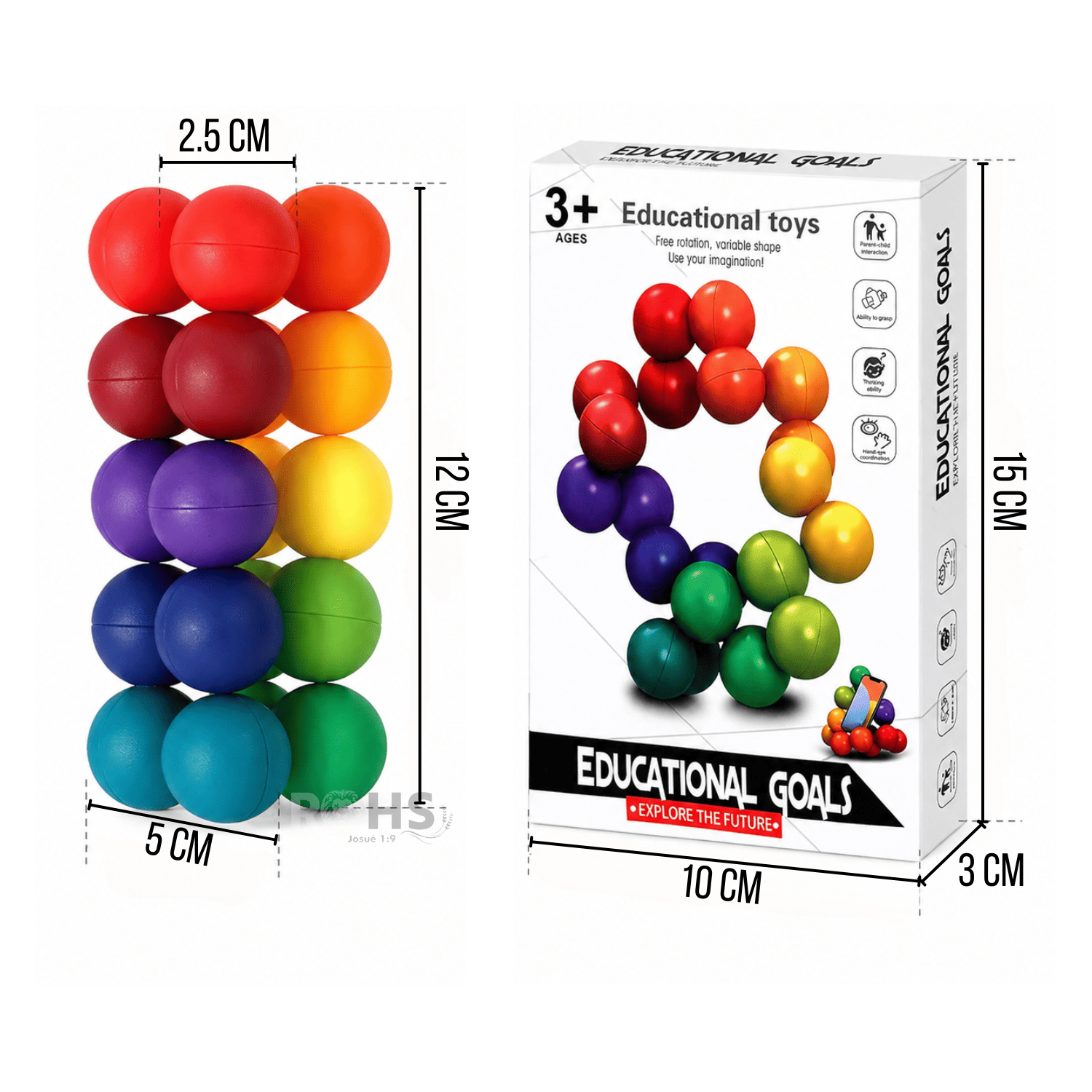 PACK X2 CUBO SENSORIAL DE BOLAS FLEXIBLE ANTIESTRÉS EDUCATIVO PARA NIÑOS Y ADULTOS - 6