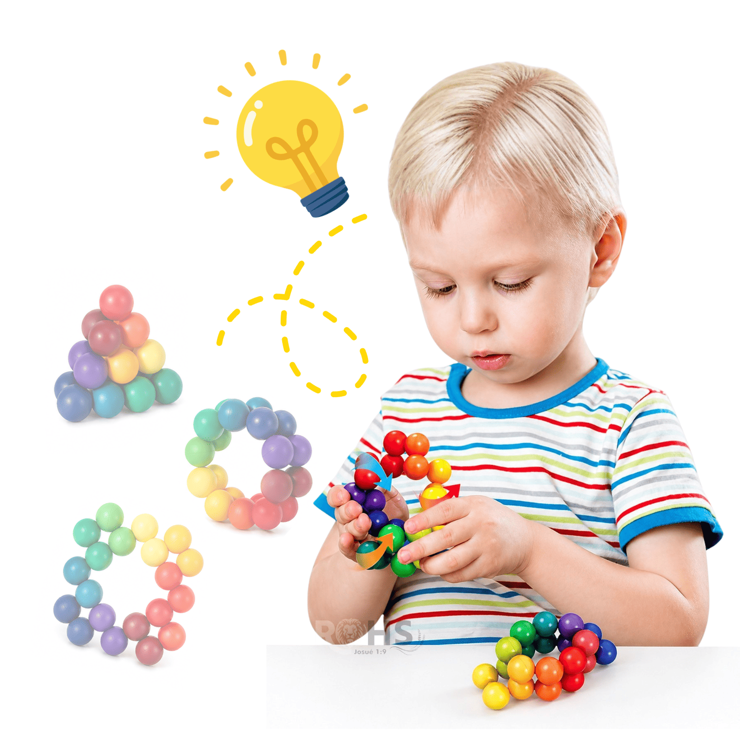 PACK X2 CUBO SENSORIAL DE BOLAS FLEXIBLE ANTIESTRÉS EDUCATIVO PARA NIÑOS Y ADULTOS - 7