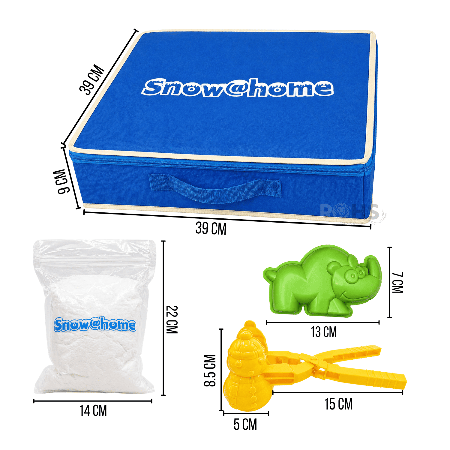 NIEVE MÁGICA PARA NIÑOS CON MOLDES Y CAJA ANTIDESORDEN + TABLET LCD DE REGALO - 6