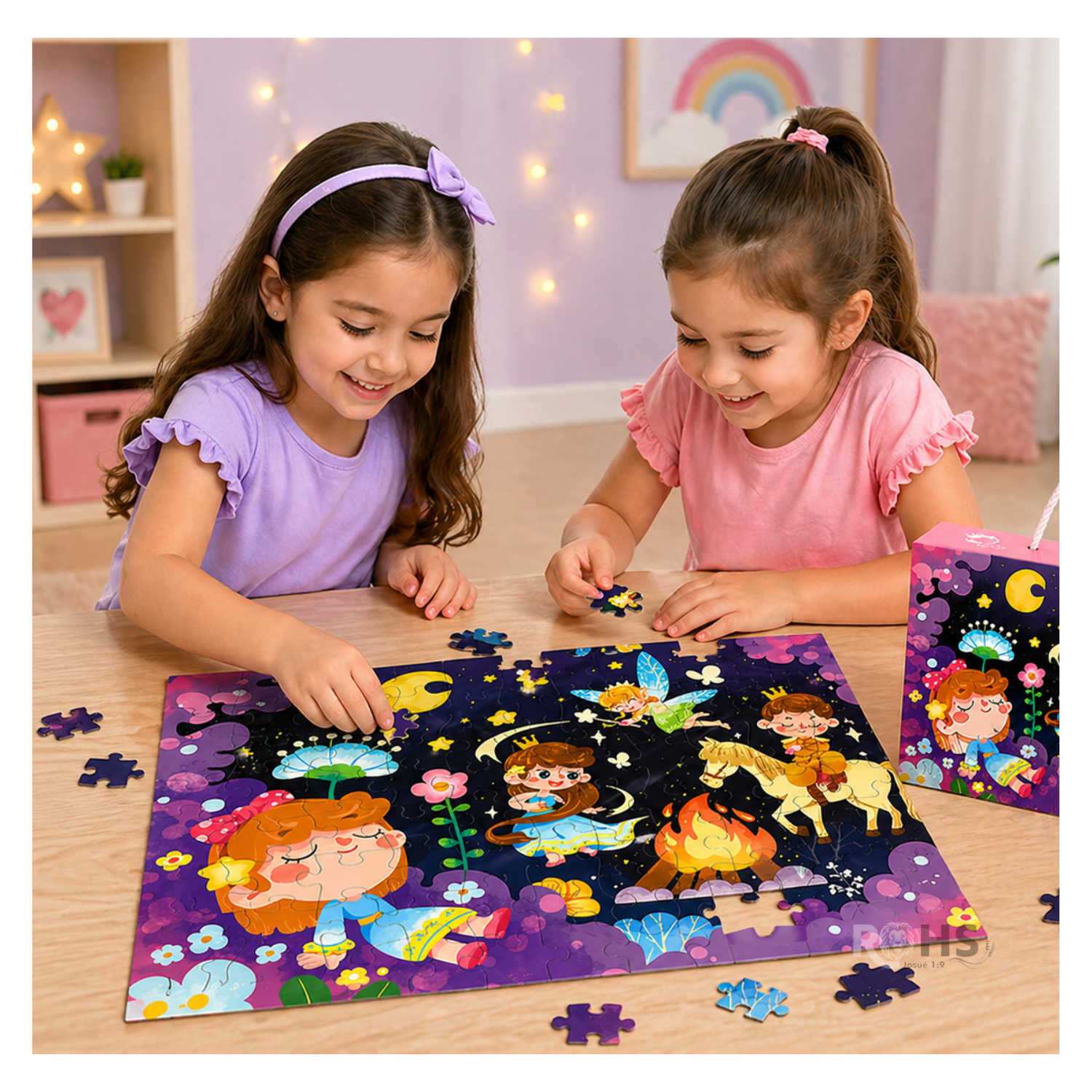 ROMPECABEZAS LUMINOSO 96 PIEZAS PARA NIÑOS BRILLA EN LA OSCURIDAD + TABLET LCD DE REGALO - 5