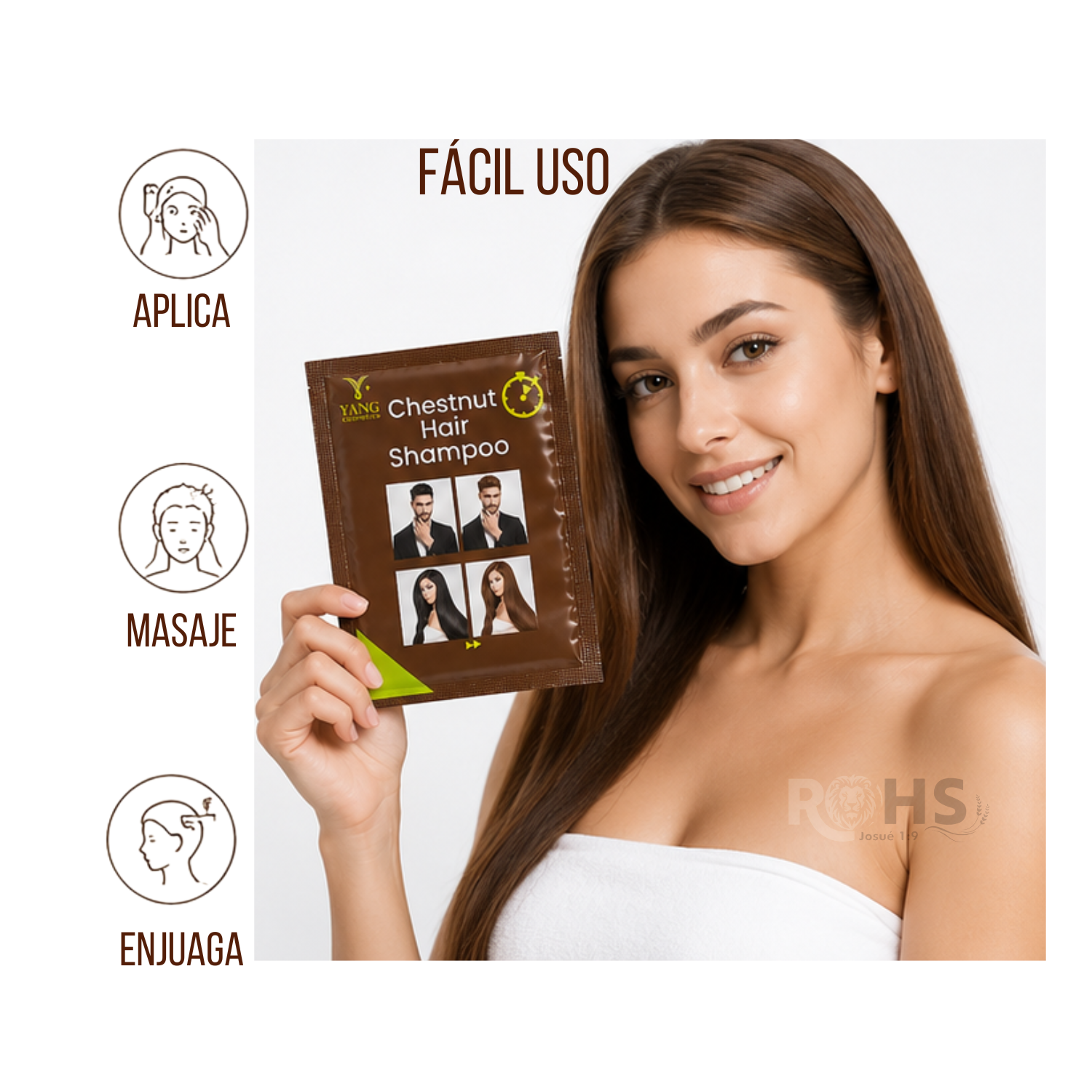 SHAMPOO PARA TEÑIR CABELLO COLOR MARRÓN - 3