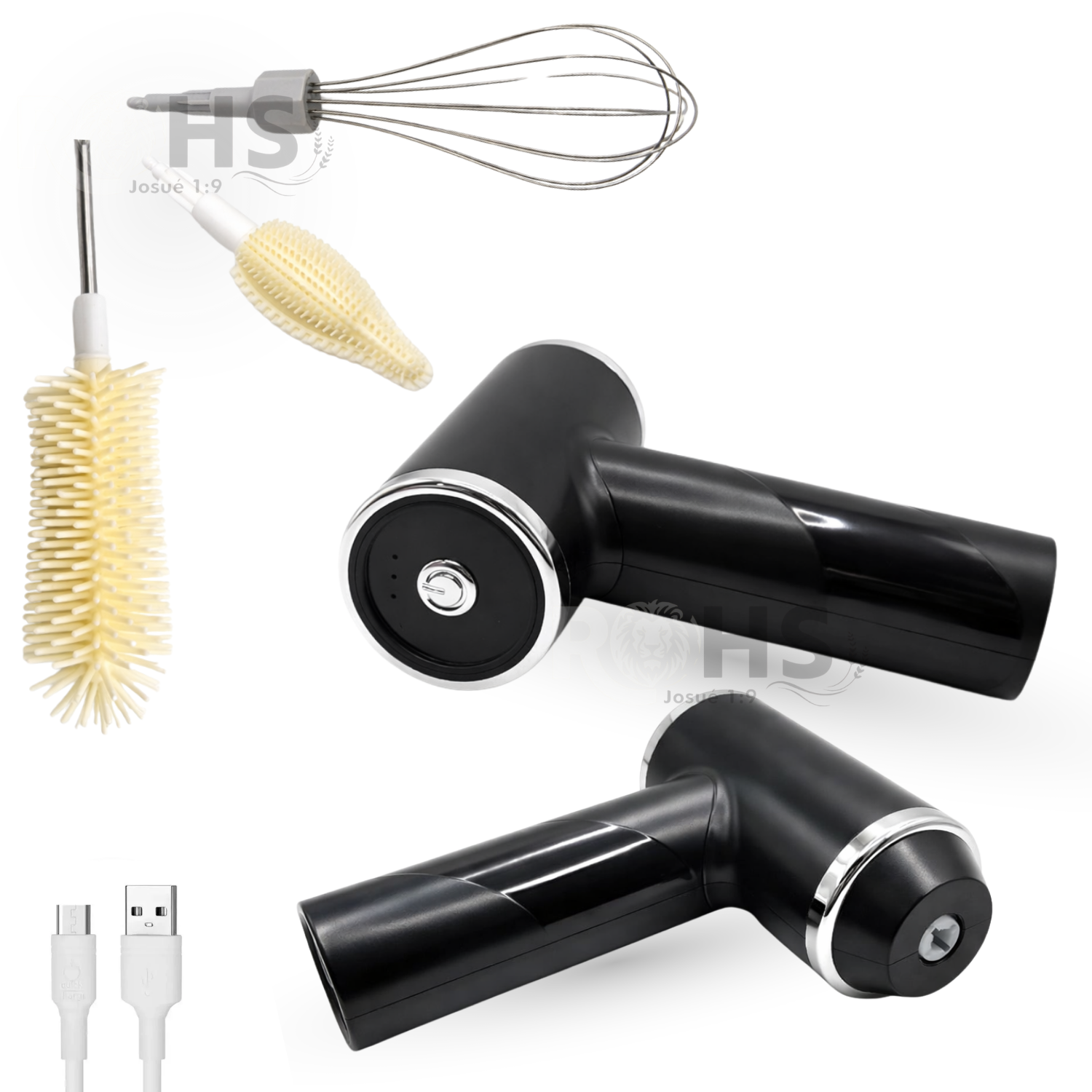 LIMPIADOR ELÉCTRICO MULTIFUNCIONAL CON ACCESORIOS PARA EL HOGAR - NEGRO - 1
