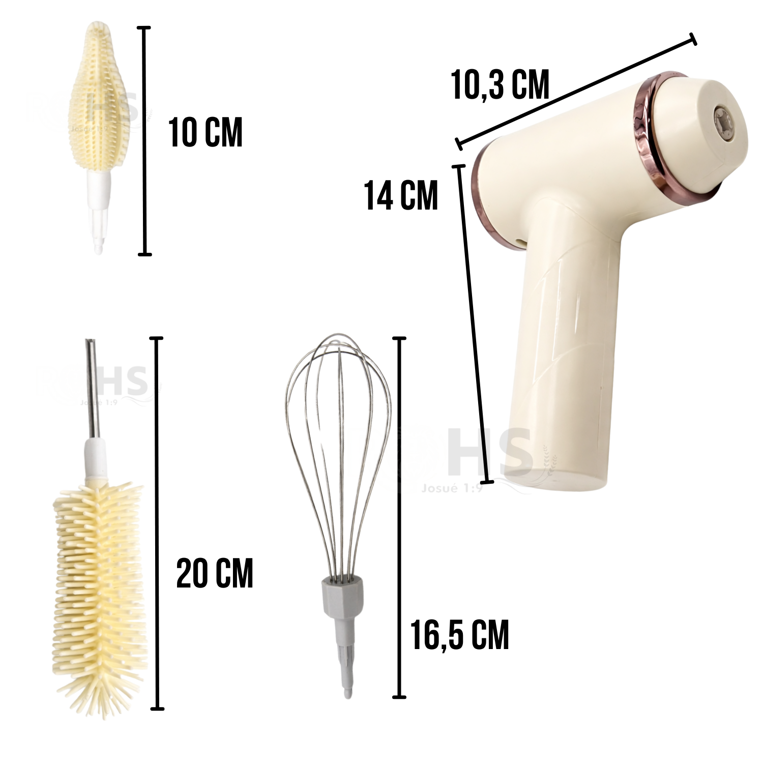 LIMPIADOR ELÉCTRICO MULTIFUNCIONAL CON ACCESORIOS Y BATIDOR PARA LIMPIEZA DEL HOGAR COLOR BEIGE - 2