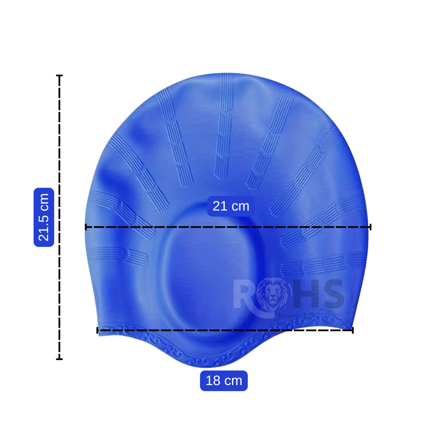 PACK GORRO + LENTES DE PISCINA AZUL UNISEX AJUSTABLE - 3