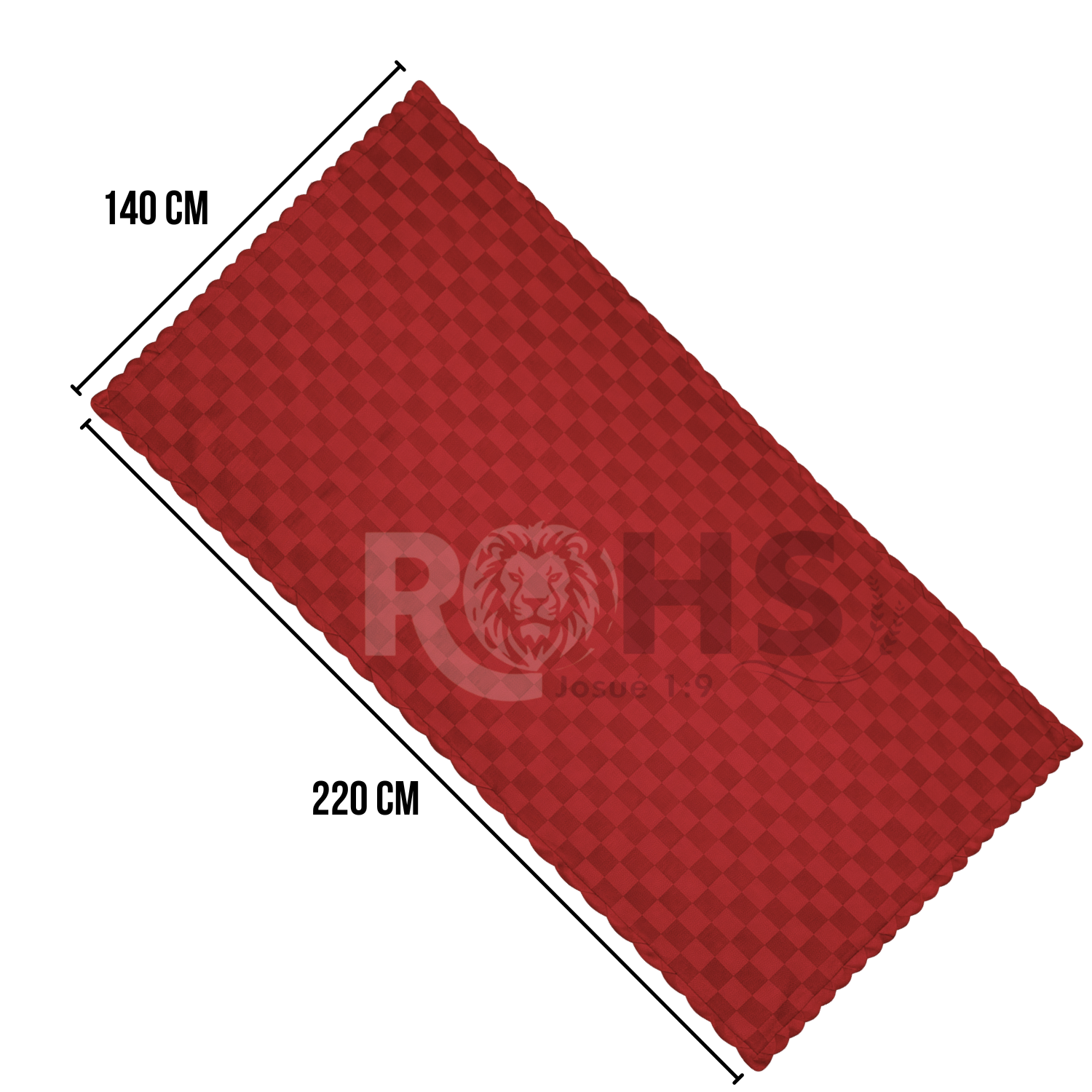 MANTEL DE MESA ROJO 140 X 220 CM DECORATIVO PARA COMEDOR Y REUNIONES - 4