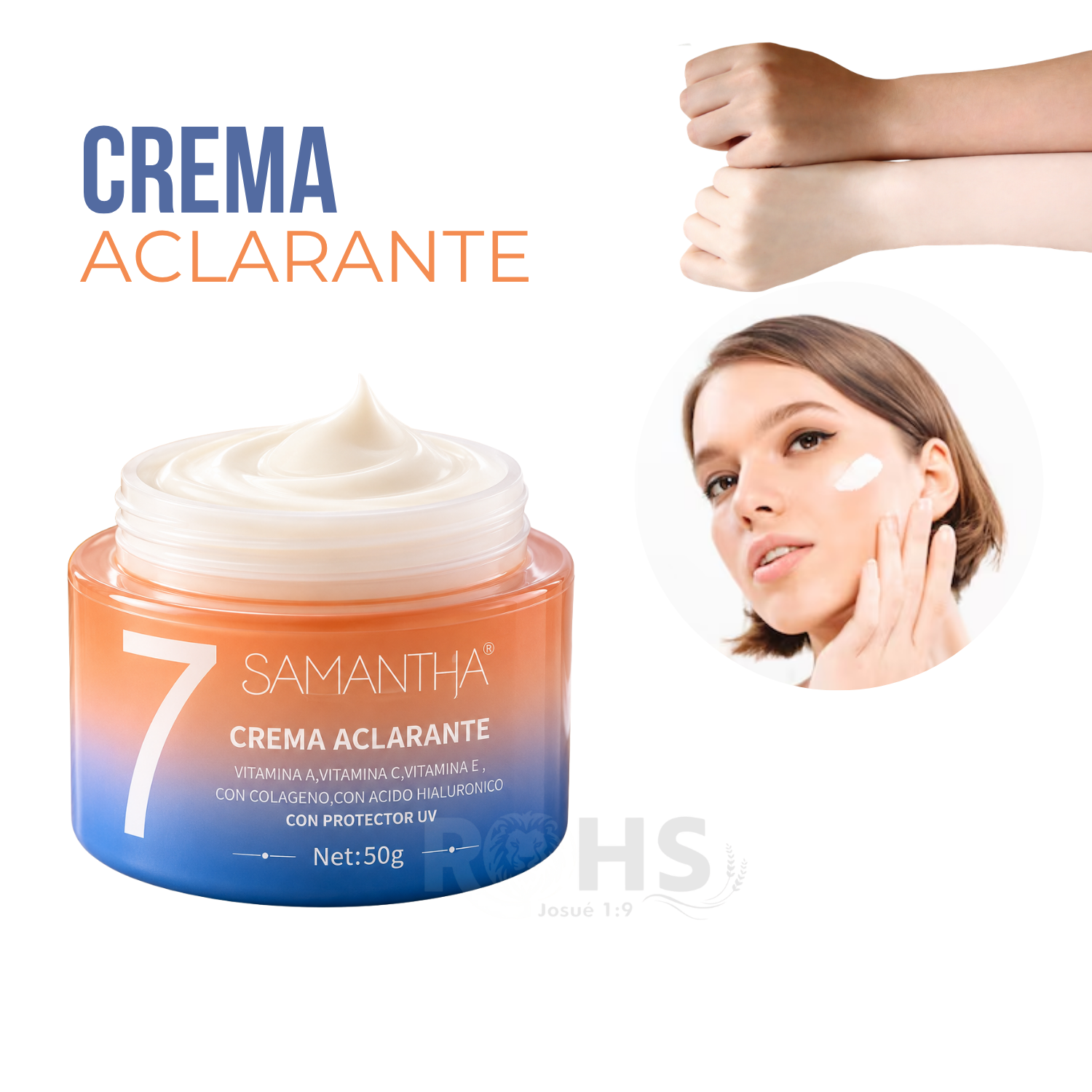 CREMA ACLARADORA FACIAL Y CORPORAL LÍNEA SAMANTHA 50 ML - 1
