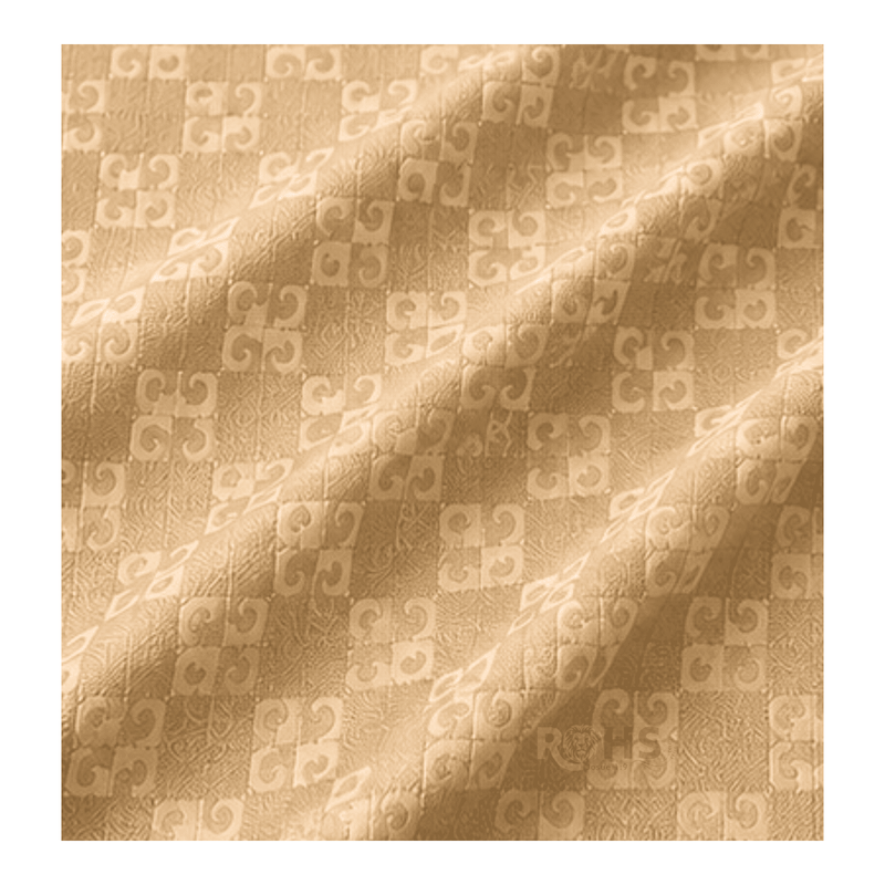 MANTEL RECTANGULAR DE POLIÉSTER BEIGE DORADO 140X220 CM PARA MESA COMEDOR - 6