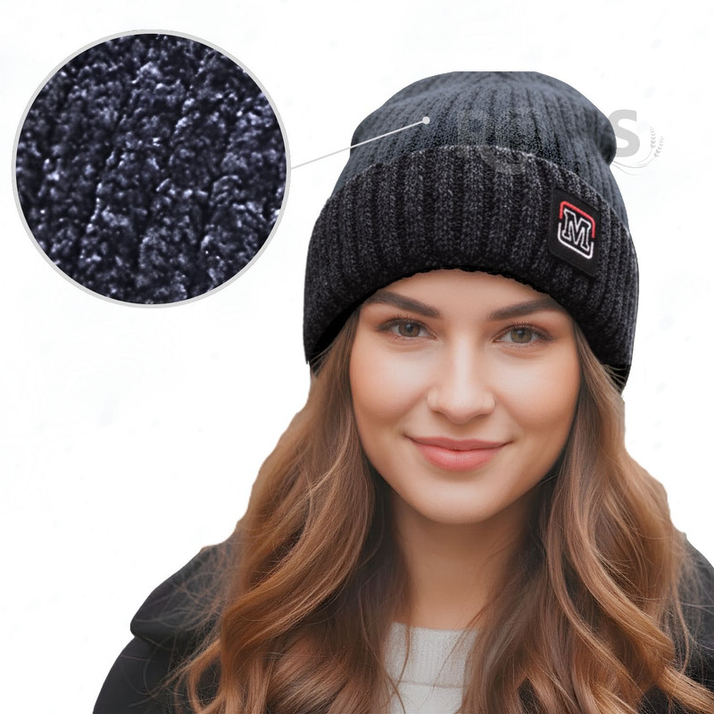 CUELLERA + GORRO GRIS DE TELA Y TEJIDO SUAVE - 2