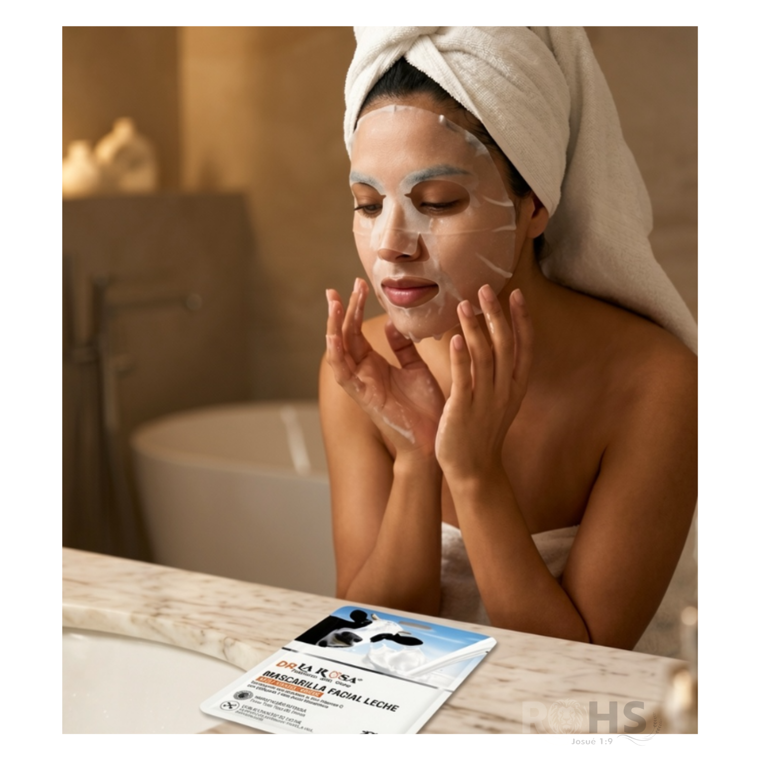 MASCARILLA FACIAL DE LECHE DR LA ROSA HIDRATACIÓN INTENSA 10 UNIDADES - 4
