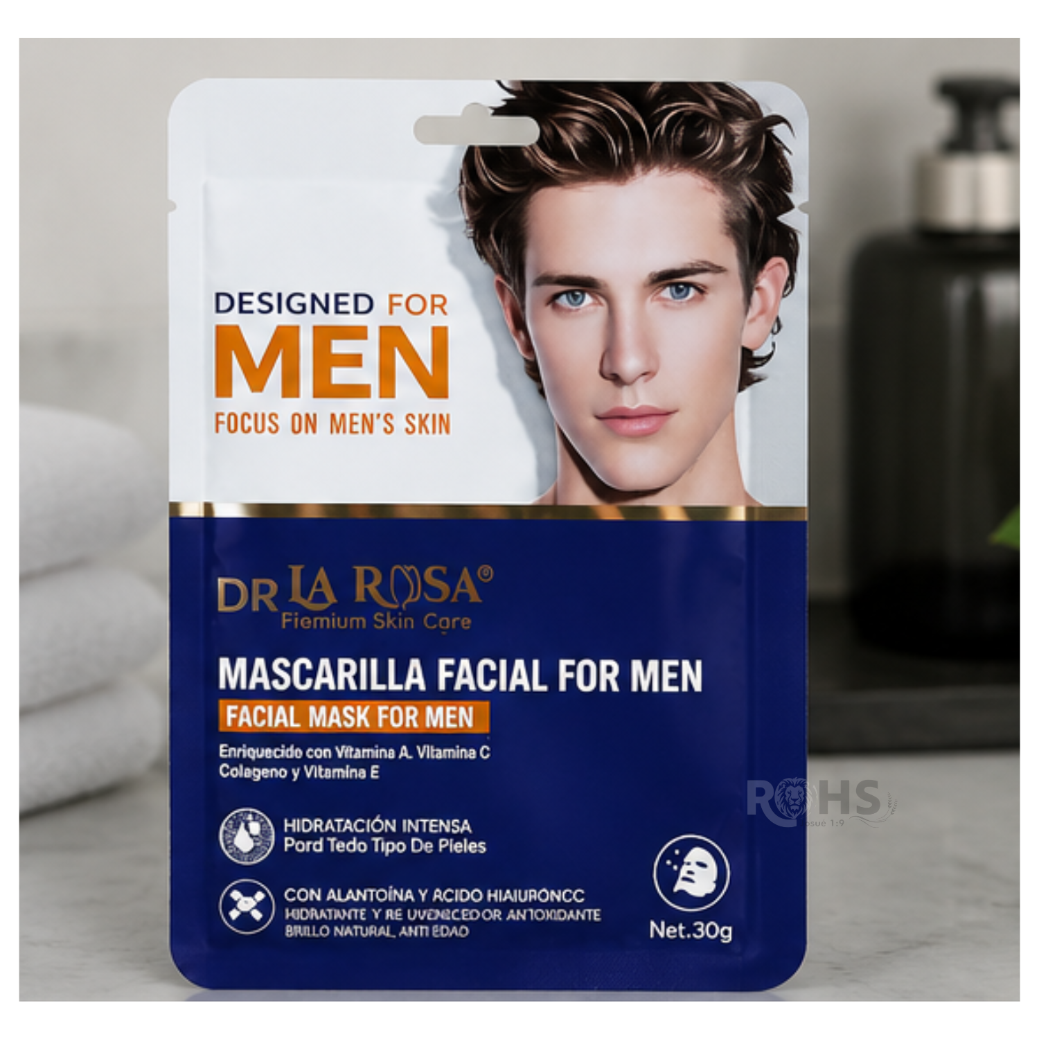 MASCARILLA FACIAL FOR MEN DR LA ROSA HIDRATANTE X10 - 6