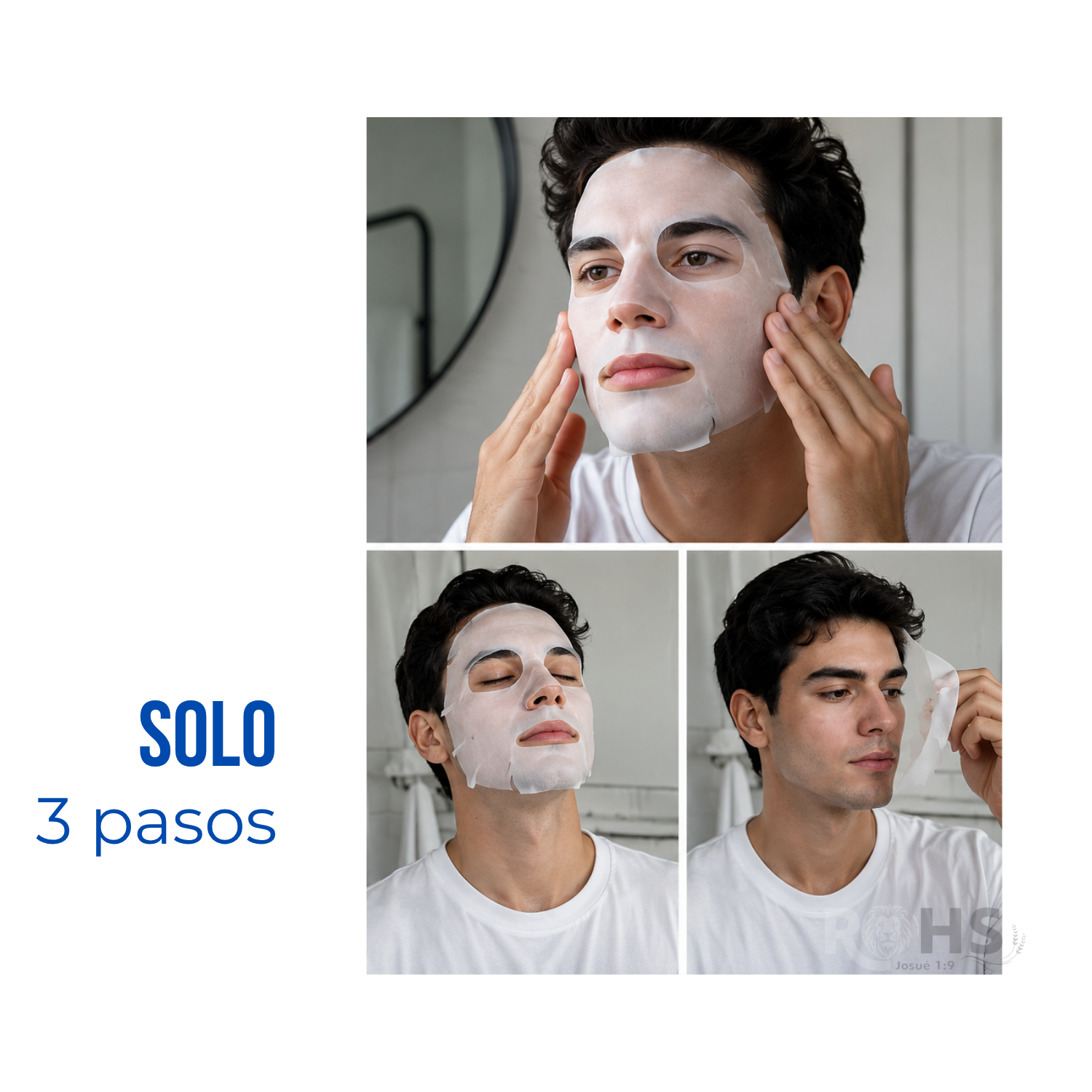 SET DE 10 MASCARILLAS FACIALES PARA HOMBRE DR LA ROSA - 4