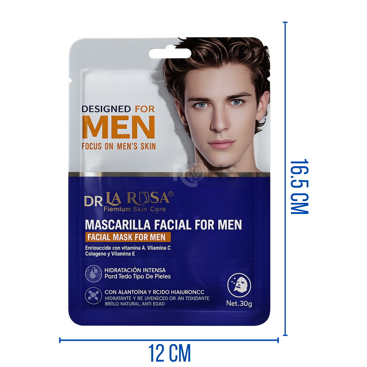 SET DE 10 MASCARILLAS FACIALES PARA HOMBRE DR LA ROSA - 5