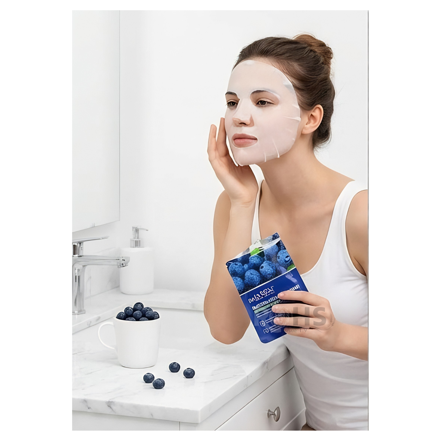 MASCARILLA FACIAL ARÁNDANO DR LA ROSA X10 CON ÁCIDO HIALURÓNICO - 2