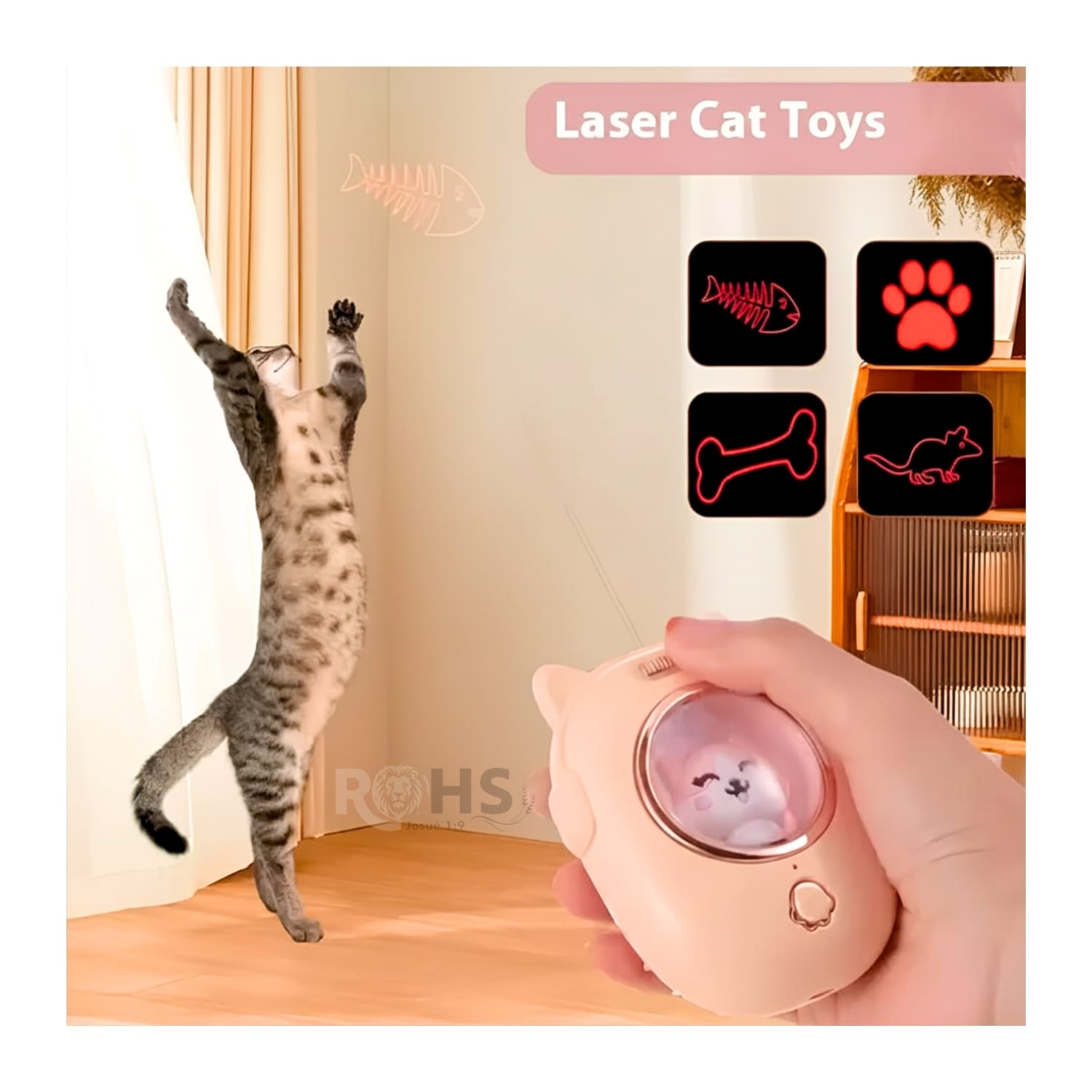 DÚO MASCOTA BAÑO ECOLÓGICO Y CEPILLO LÁSER INTERACTIVO PARA PERROS Y GATOS - 7