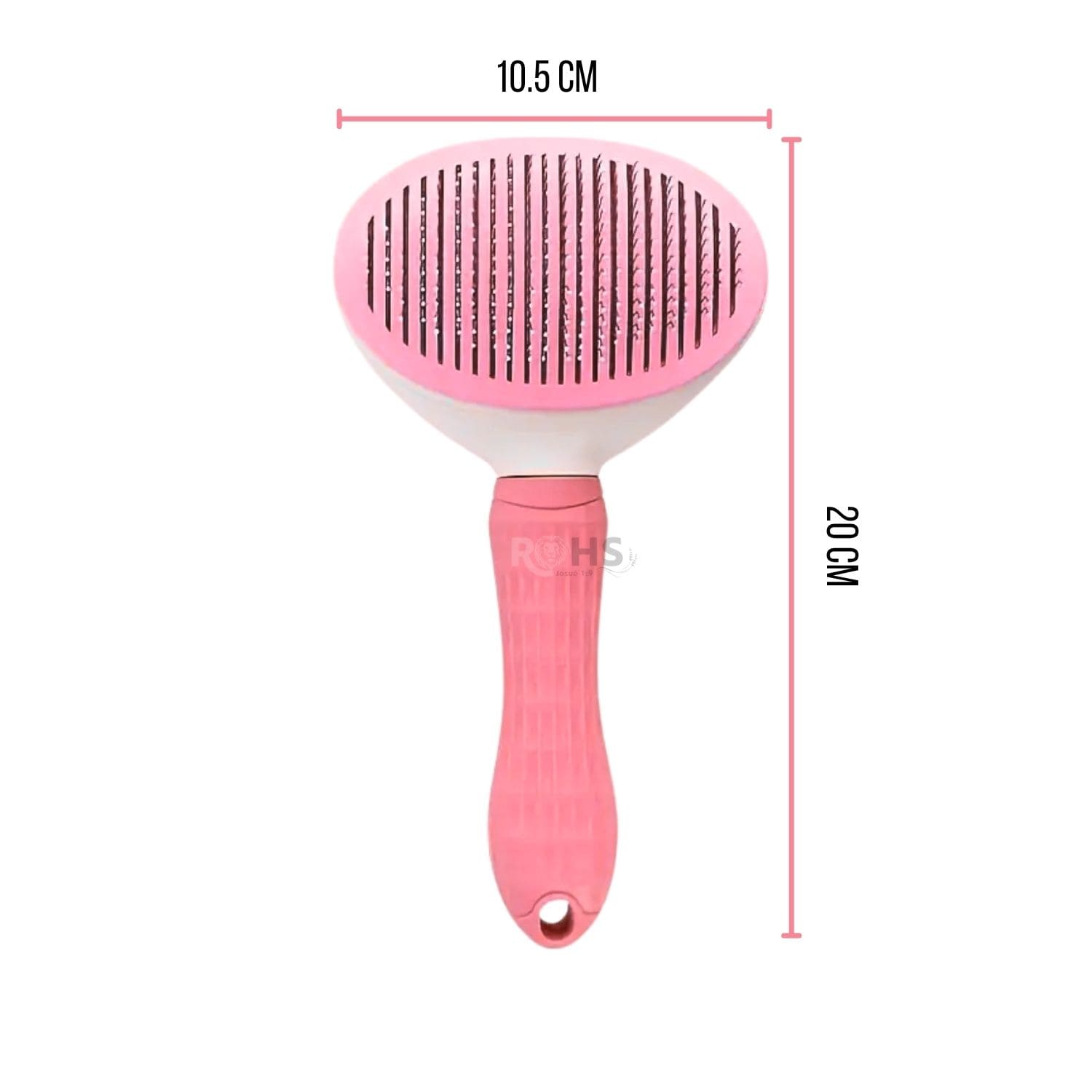 CEPILLO REMOVEDOR DE PELO ROSADO PARA PERROS Y GATOS CON BOTÓN DE LIMPIEZA - 2