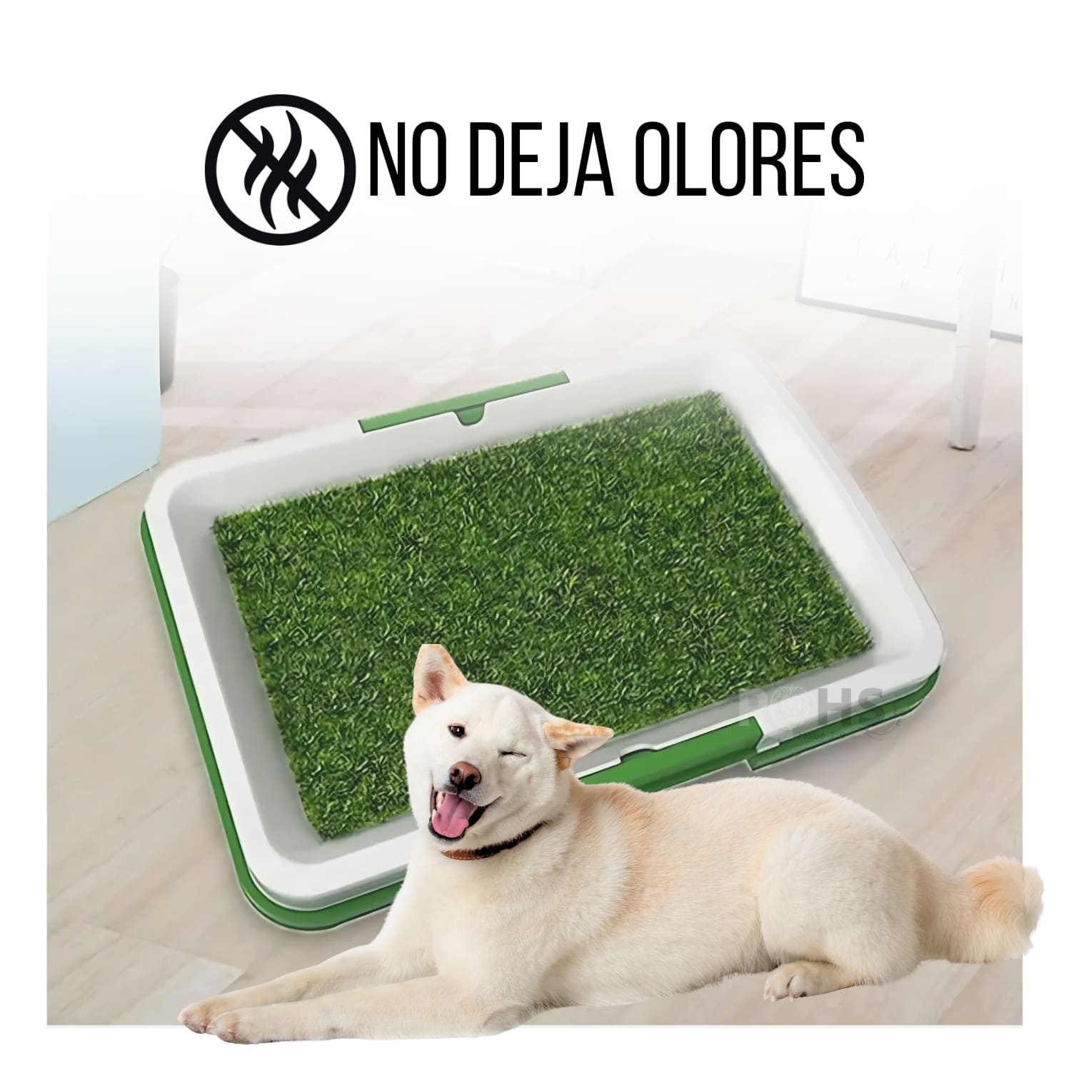 BAÑO ECOLÓGICO PARA PERROS CON CÉSPED SANITARIO REUTILIZABLE Y BANDEJA ANTIDERRAME - 5