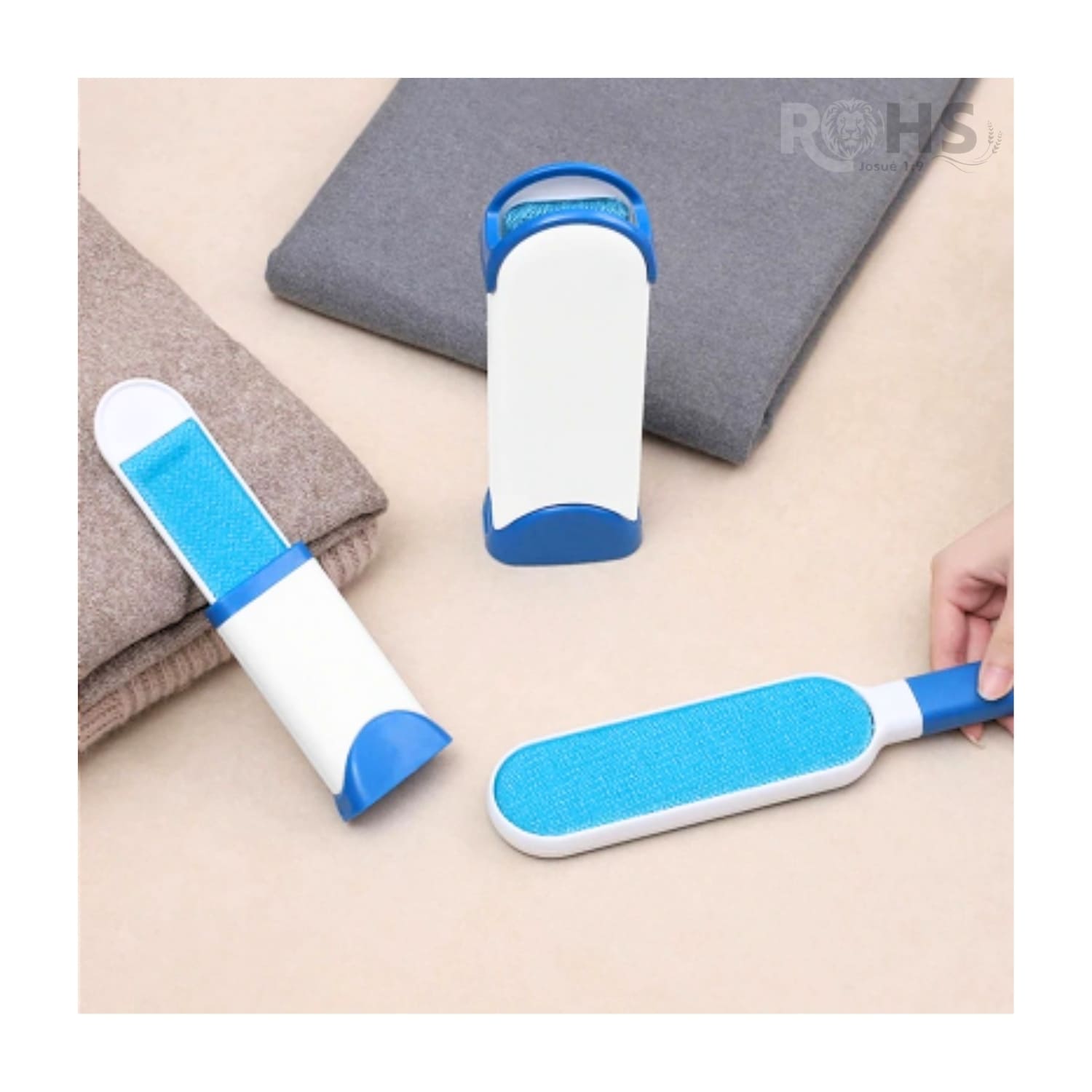 PEINE QUITA PELUSA AZUL REMOVEDOR DE PELOS PARA MASCOTAS Y MUEBLES 2 EN 1 REUTILIZABLE - 7