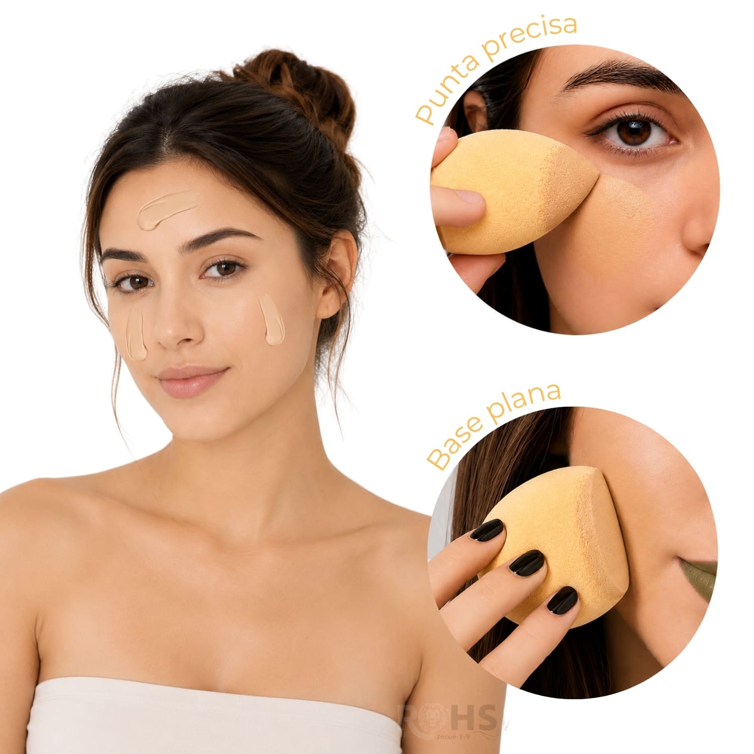 DÚO BOLSA CAPIBARA Y SET BEAUTY BLENDER TONOS AMARILLOS CON MUÑEQUERAS FLUFFY - 6