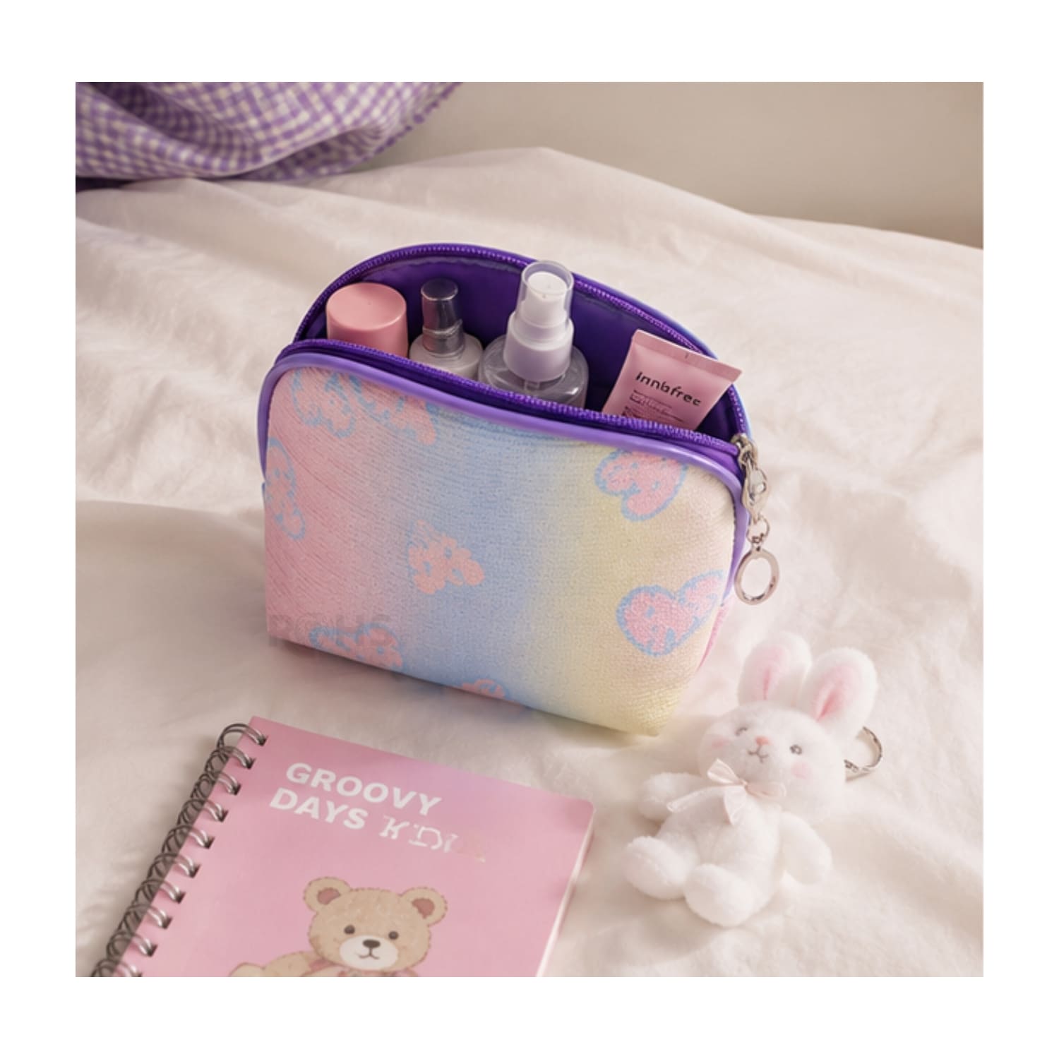 SET ORGANIZADOR 3 PCS MORADO HOLOGRÁFICO Y TRANSPARENTE - 6