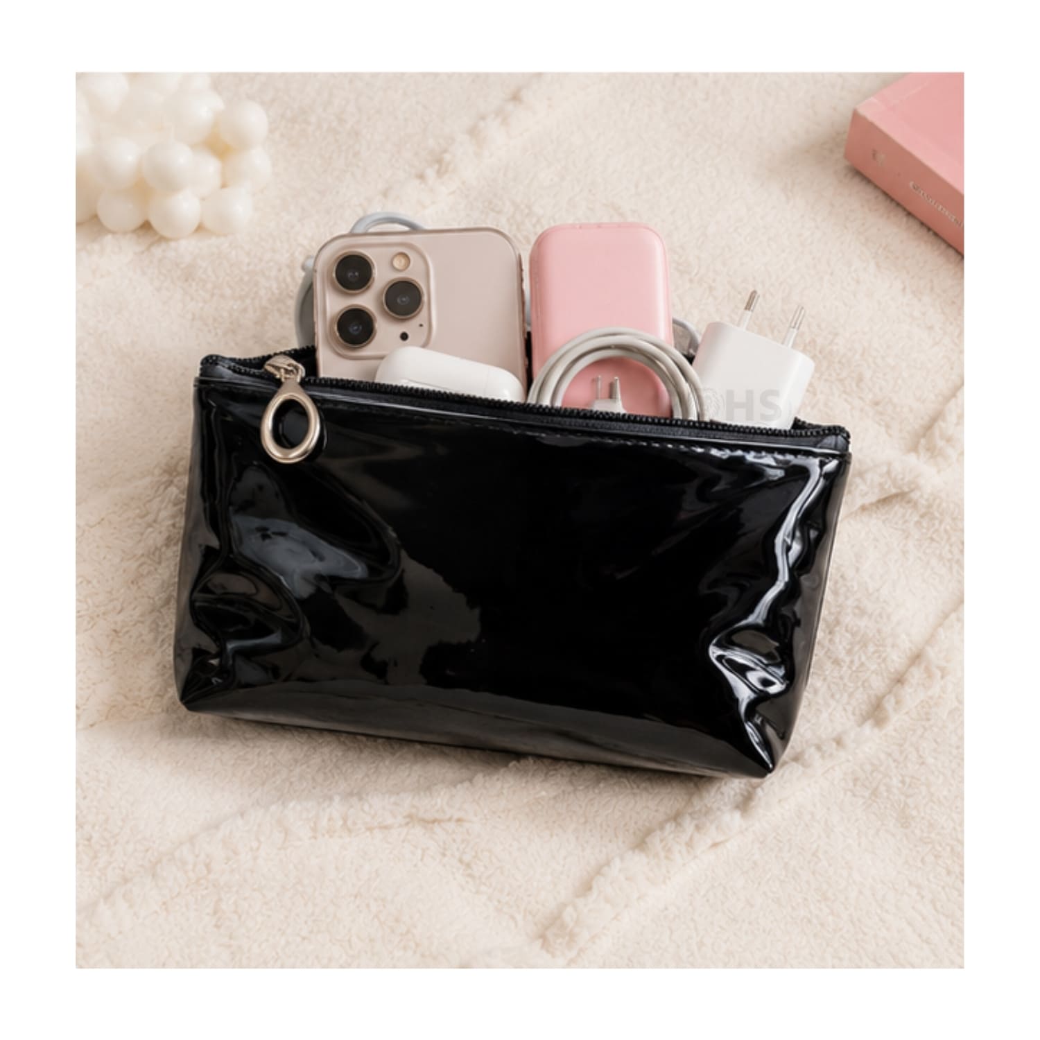 SET ORGANIZADOR 3 PCS NEGRO Y TRANSPARENTE - 4