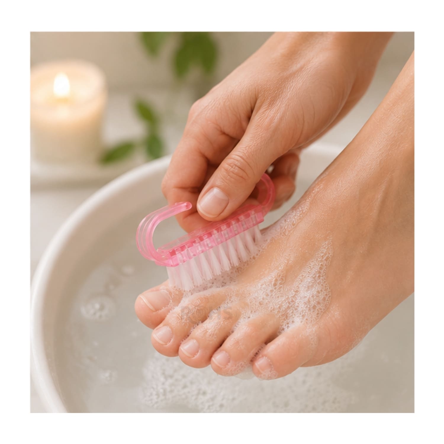 KIT PEDICURA ROSA CON SEPARADOR DE DEDOS LIMA CORTAUÑAS Y CEPILLO DE LIMPIEZA - 6