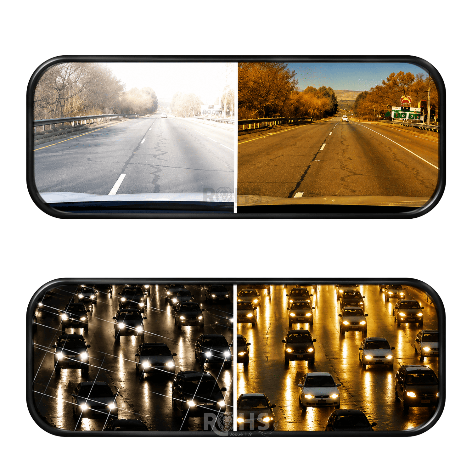VISOR ANTIRREFLEJO HD PARA AUTO DÍA Y NOCHE CON CLIP AJUSTABLE - 5