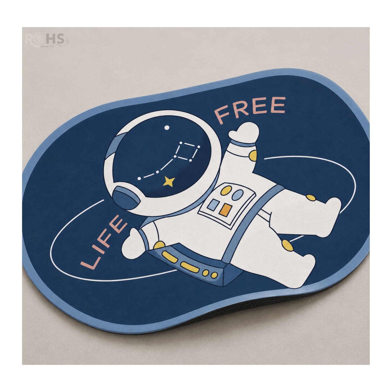 TAPETE DE BAÑO ANTIDESLIZANTE ASTRONAUTA PLOMO 77 X 47.5 CM - 7