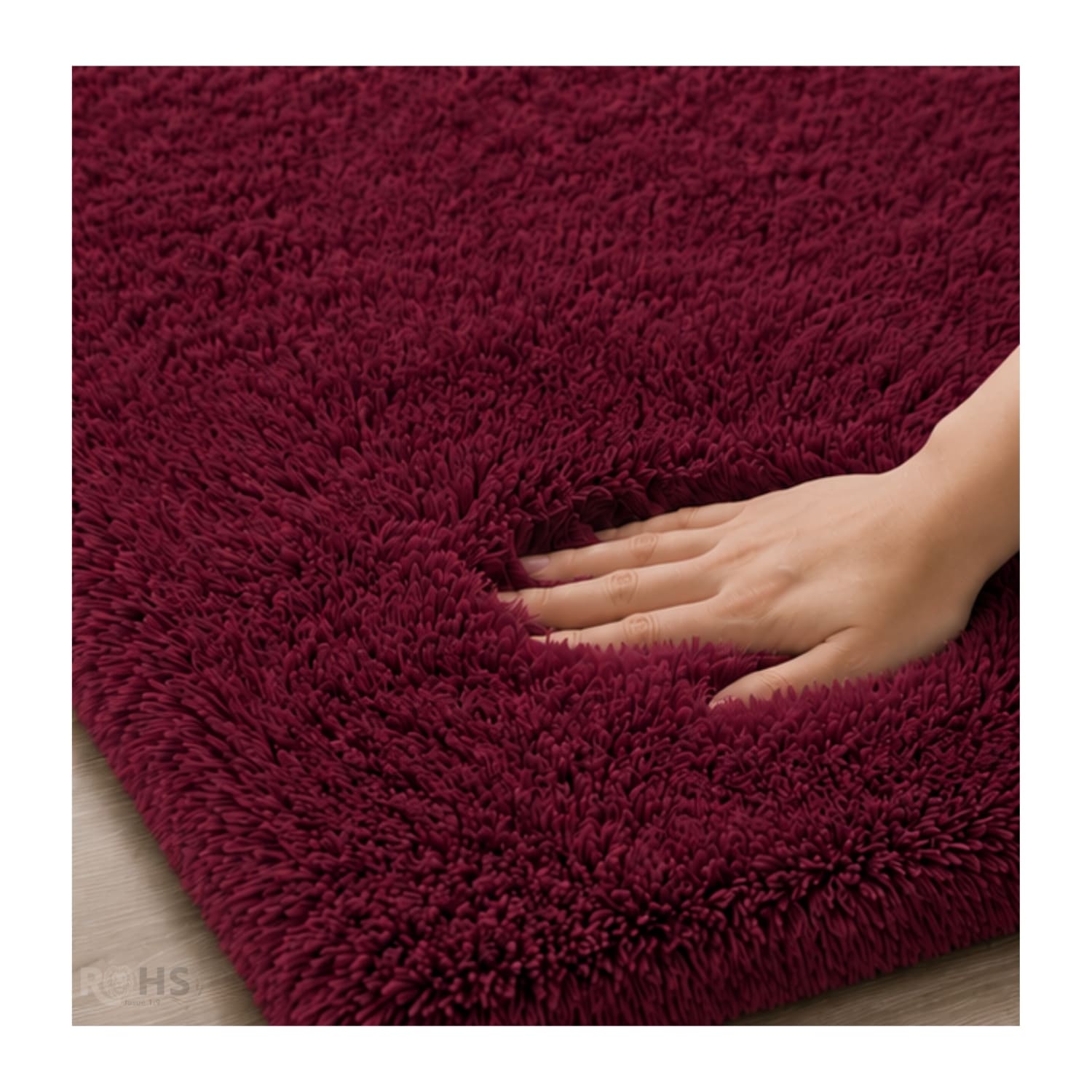 ALFOMBRA AFELPADA PEQUEÑA RECTANGULAR ROJO 60 X 38.5 CM - 4