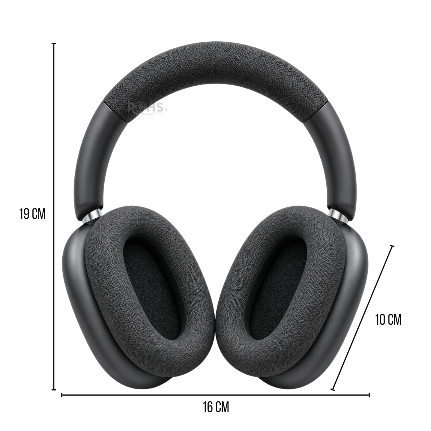 AUDÍFONOS BLUETOOTH KIMISO NEGRO CON CANCELACIÓN DE RUIDO Y DISEÑO PLEGABLE ACOLCHADO - 3