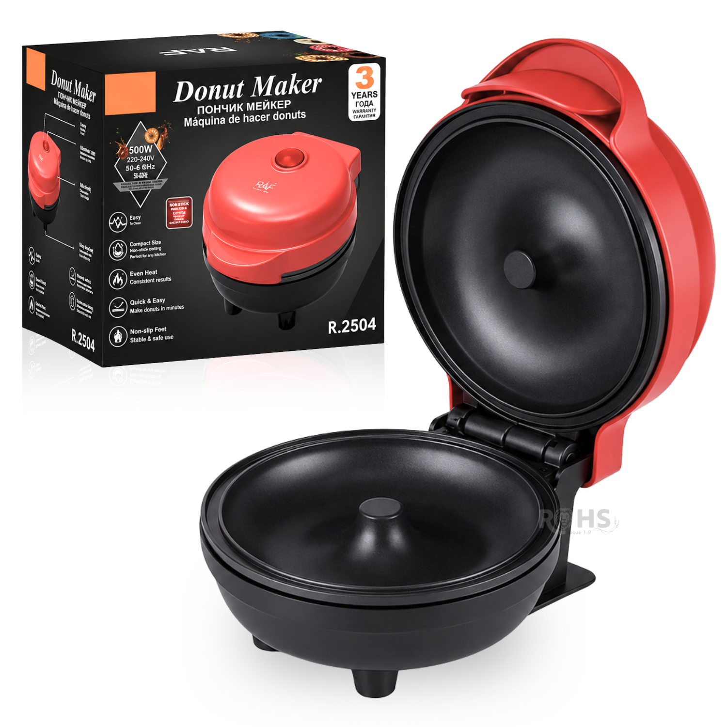 MÁQUINA ELÉCTRICA PARA DONAS RAF R.2504 ROJA 500W - COMPACTA Y PRÁCTICA - 6