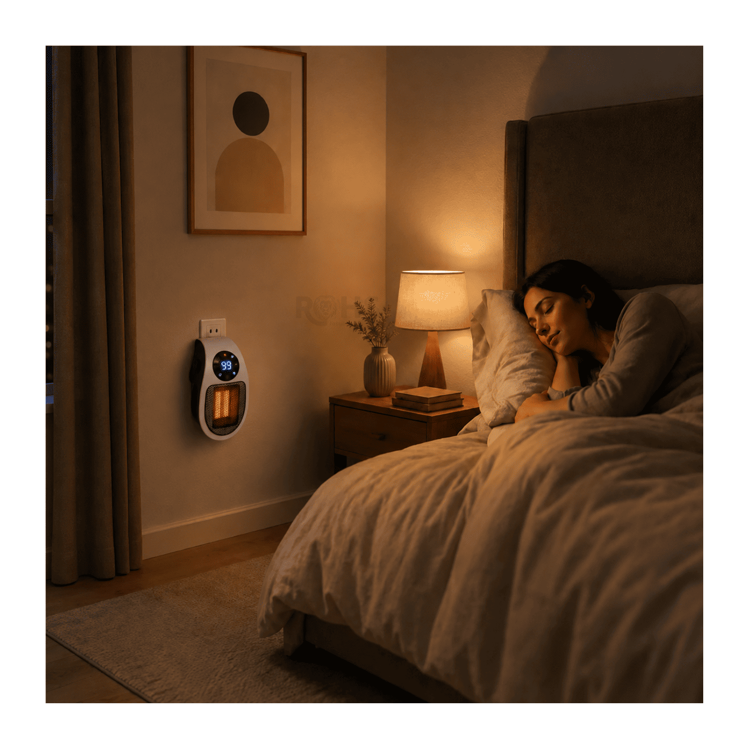 CALENTADOR ELÉCTRICO PORTÁTIL 500W CON PANTALLA DIGITAL CONTROL REMOTO Y TEMPORIZADOR - 5